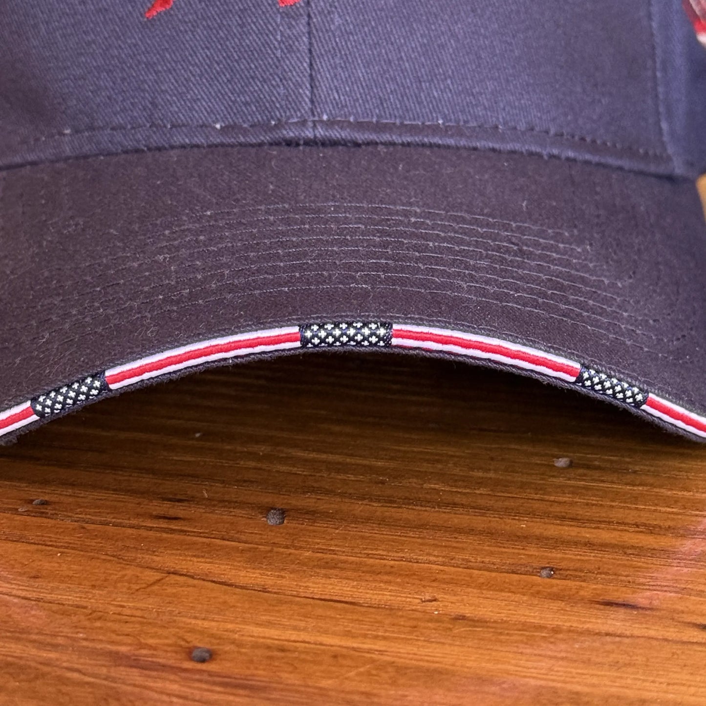 Brim of Embroidered "1775 Battle of Lexington" cap with Old North Church Lantern from The History List store