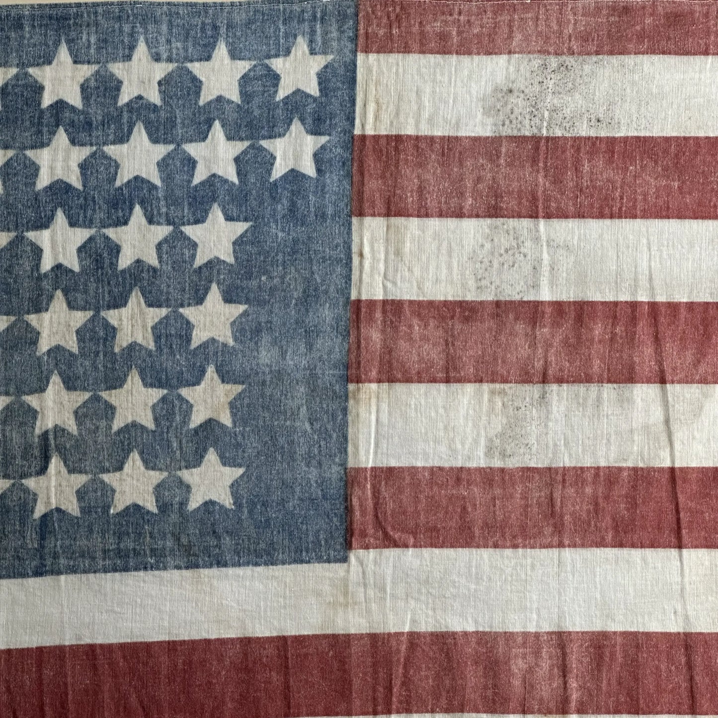 Framed 44-Star Parade Flag — Circa 1891-1896
