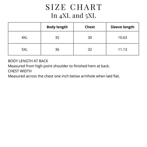 Size chart of the D-Day 80th Anniversary Made in America Shirt from The History List Store