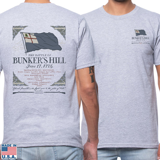 "The Battle of Bunker's Hill" Made in America Shirt — In your choice of two colors