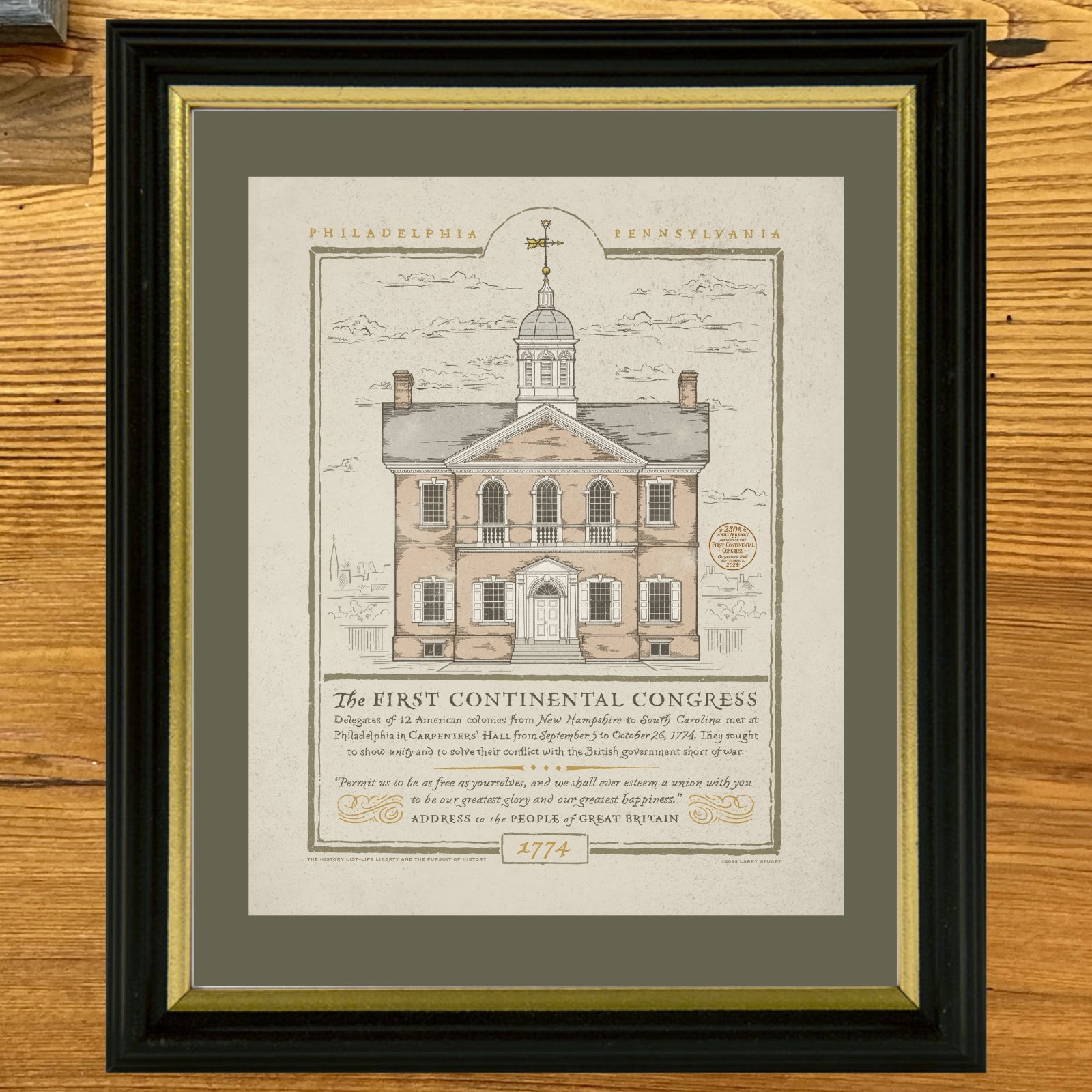 The First Continental Congress — Carpenters' Hall" 250th