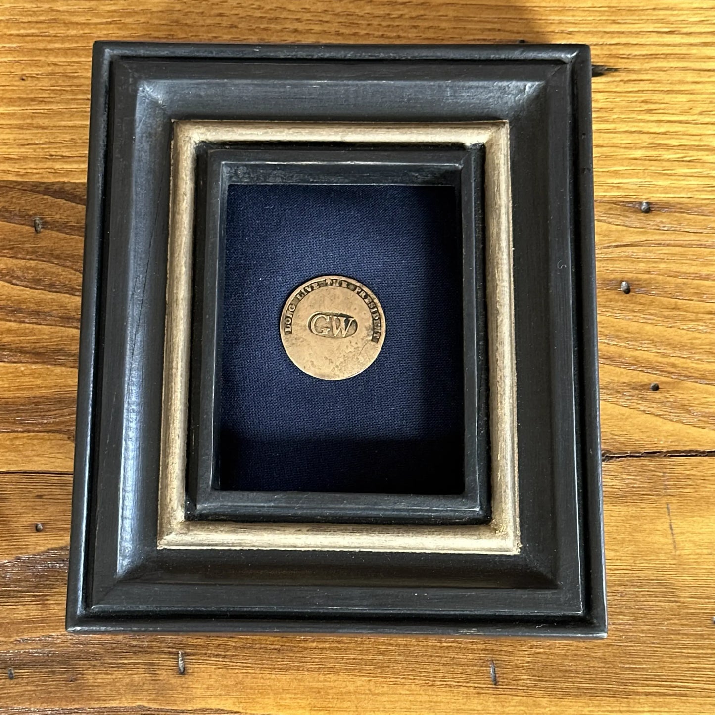 George Washington 1789 "GW" Inaugural Button — "LONG LIVE THE PRESIDENT" — Includes certificate of authenticity