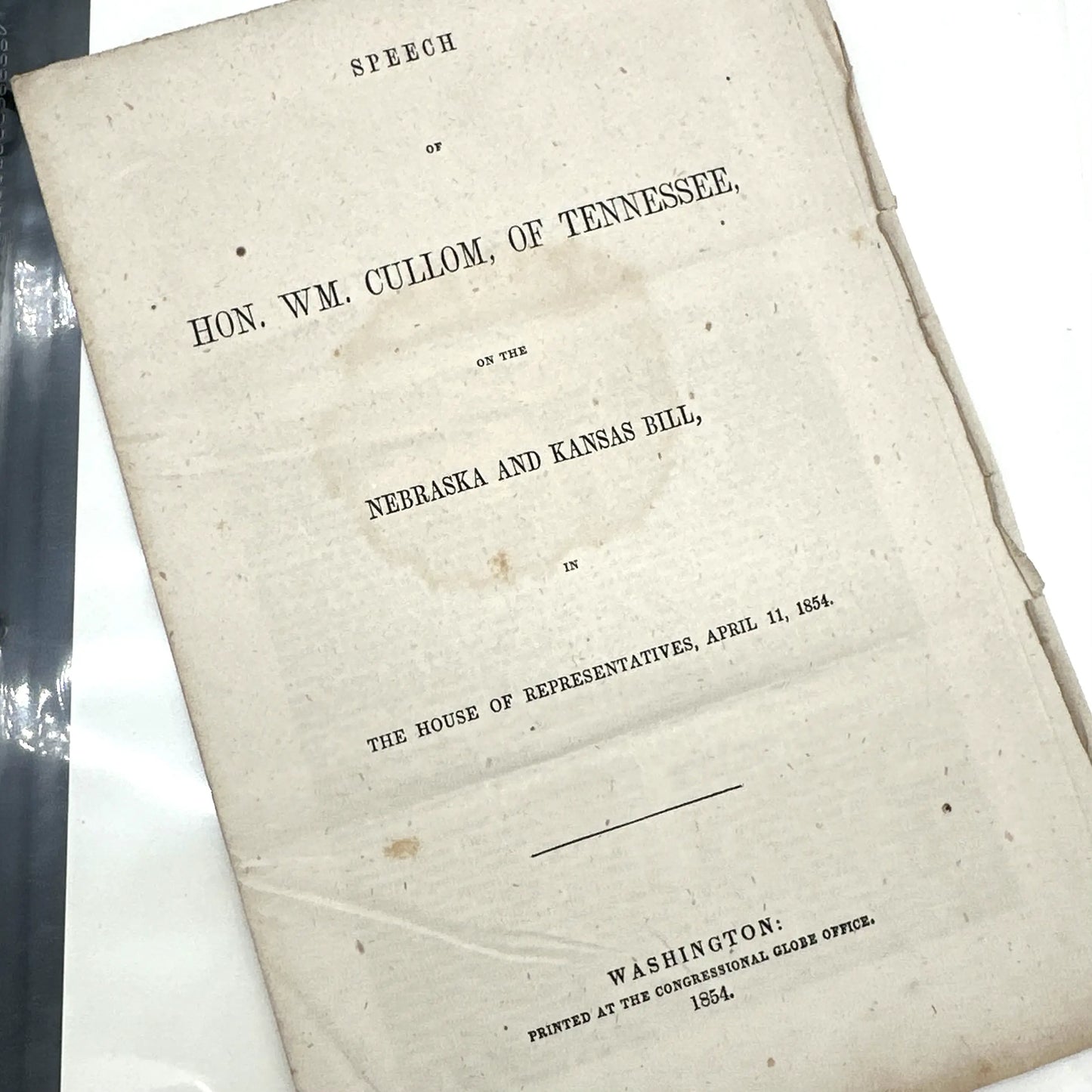 The Congressional War on Kansas over Slavery and Statehood: 59 speeches covering 1854 - 1858