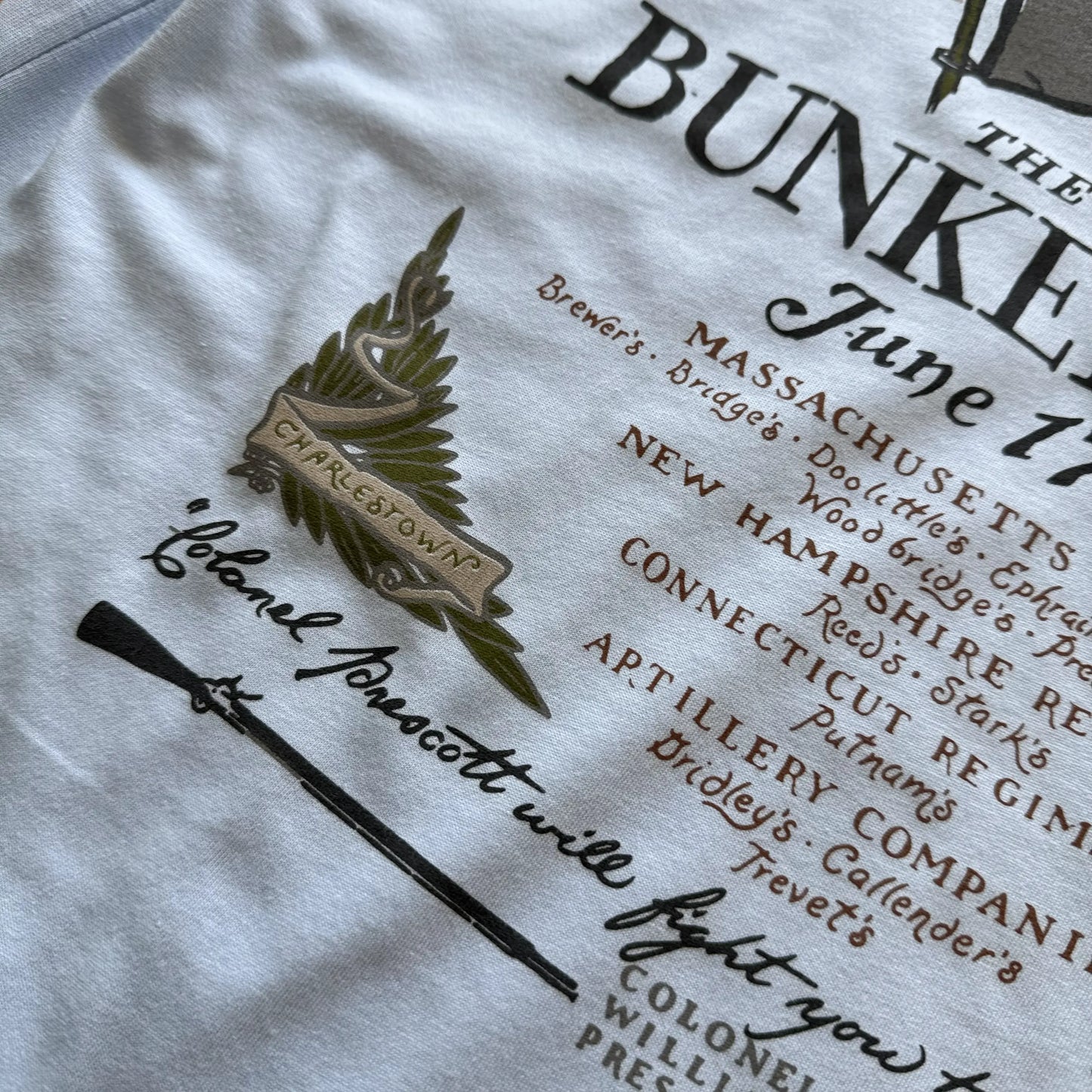 "The Battle of Bunker's Hill" Made in America Shirt — In your choice of two colors