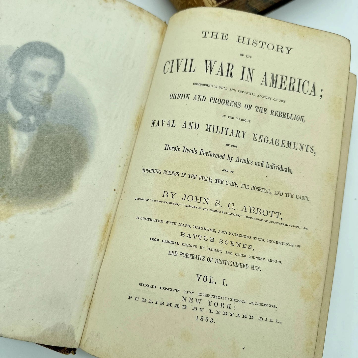 "The History of the Civil War in America" — First Edition — Volumes I (1863) and II (1866)