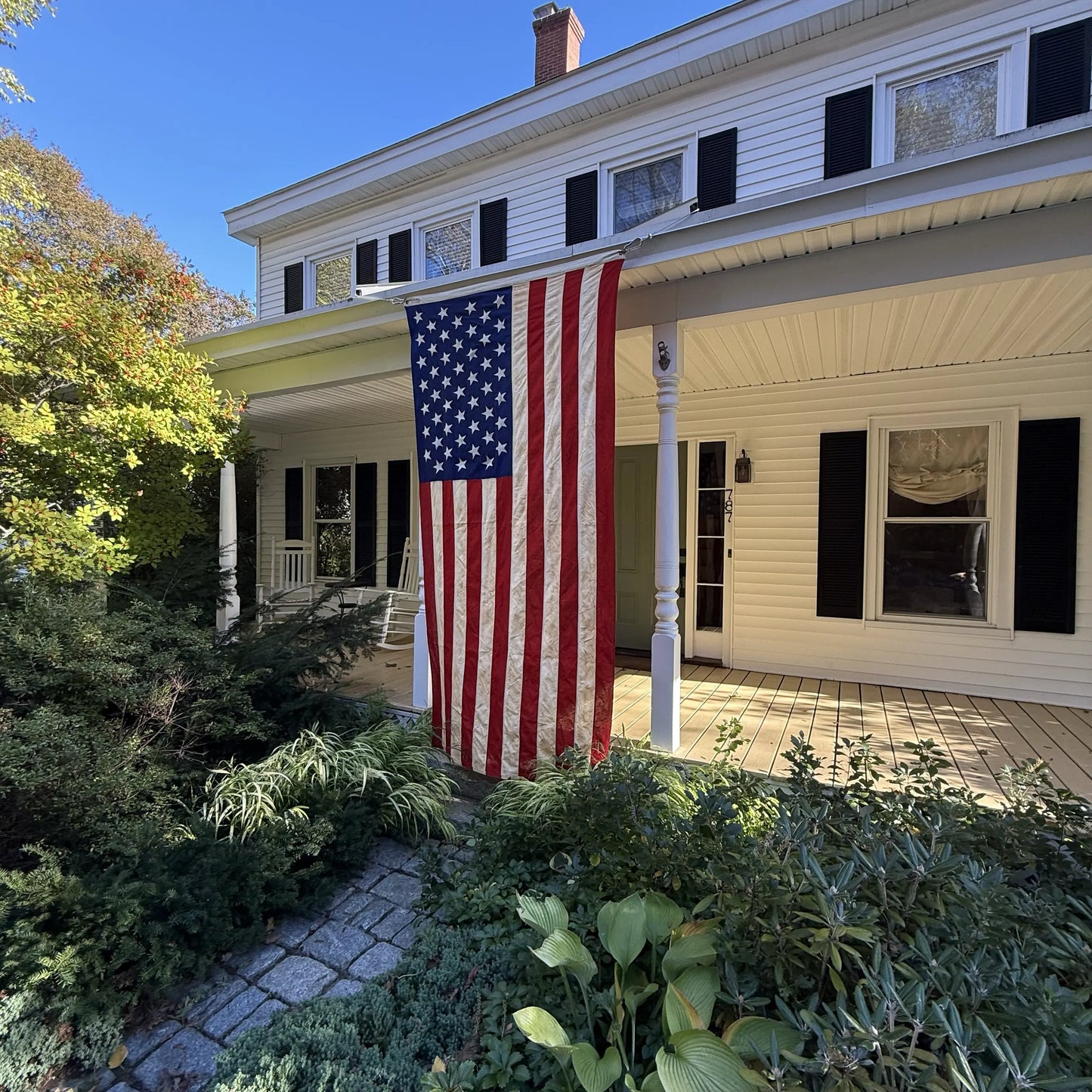 Large 49-Star American Flag in use for only one year — Philadelphia Quartermaster Depot