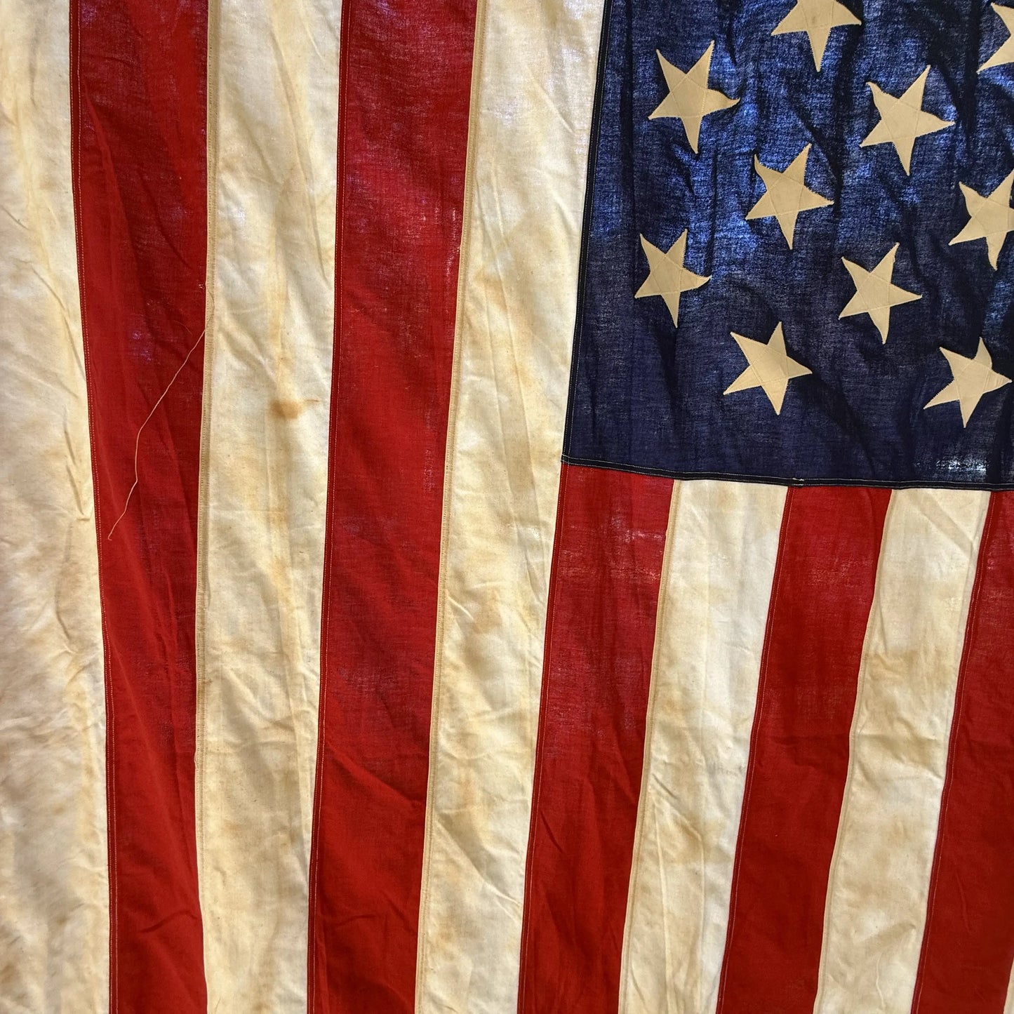 Large 49-Star American Flag in use for only one year — Philadelphia Quartermaster Depot