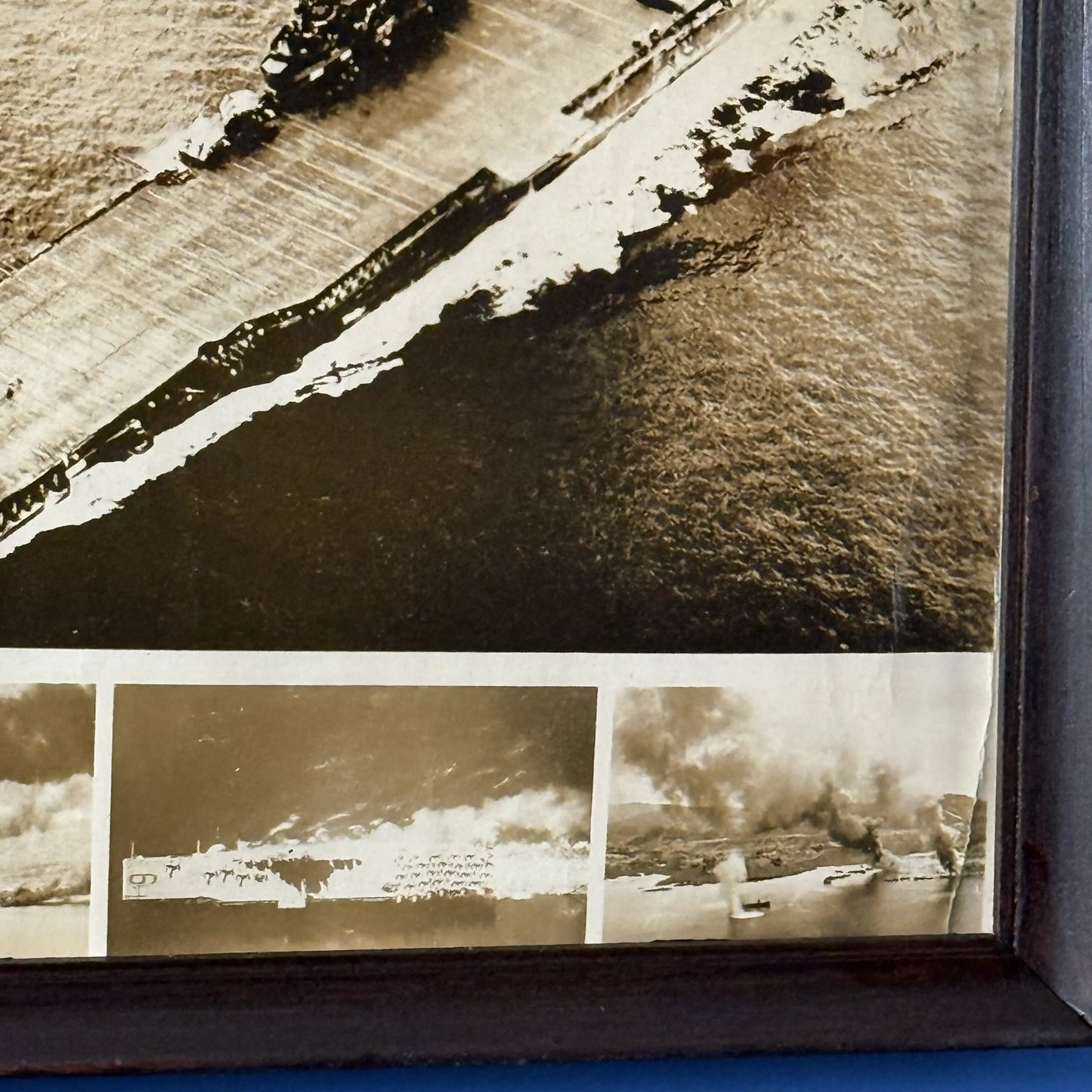 WWII USS Essex Aircraft Carrier Track Chart of War Operations in WWII