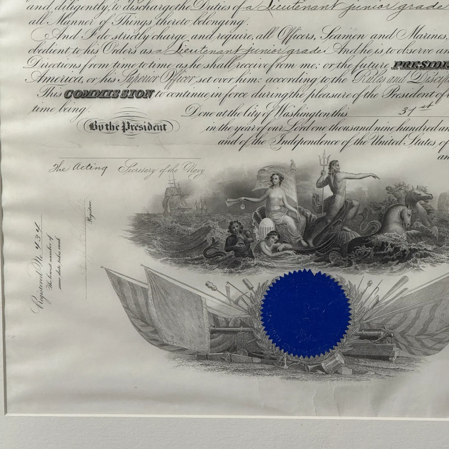 Herbert Hoover Navy Appointment — December 31, 1930