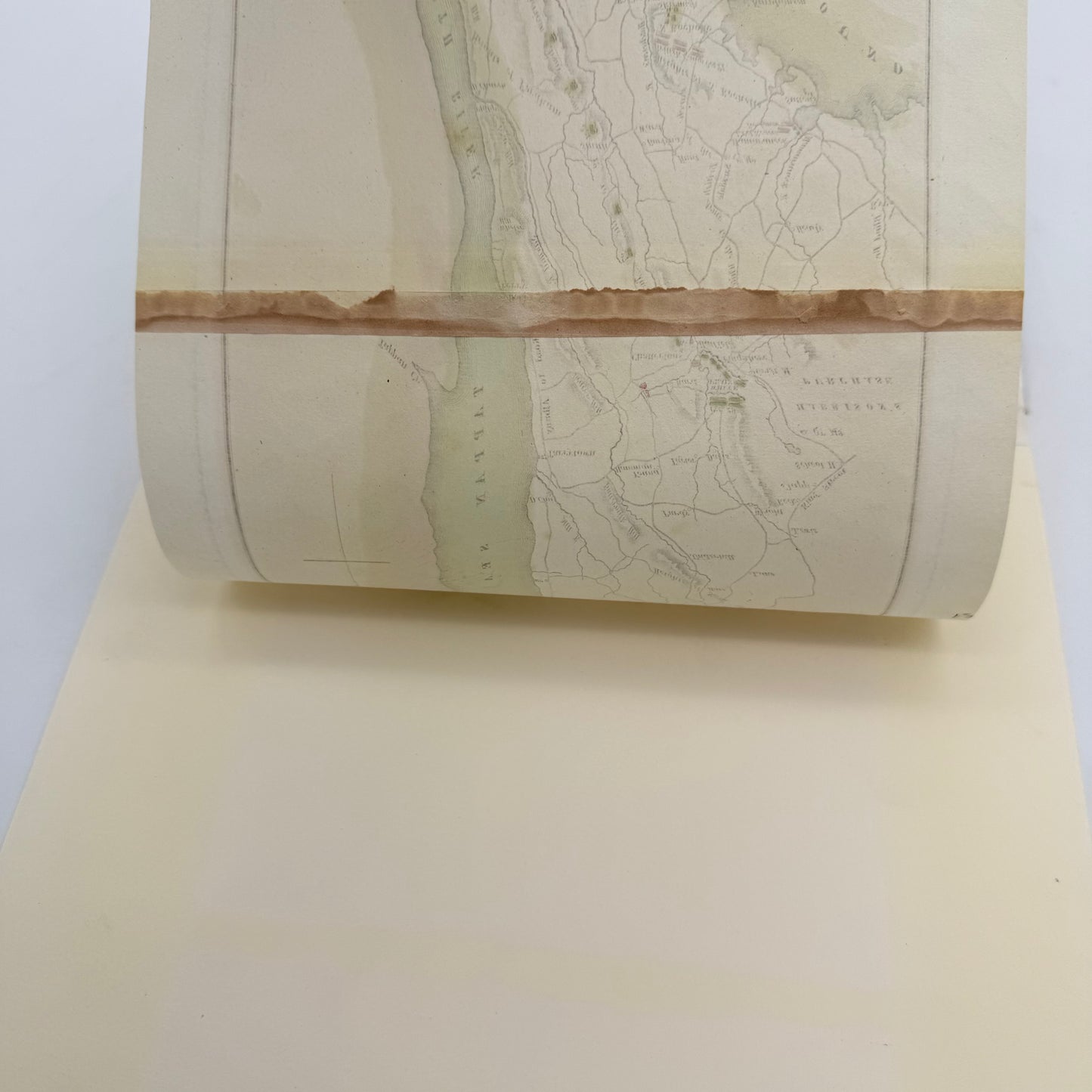 Battle of White Plains map — Hand colored — 1834