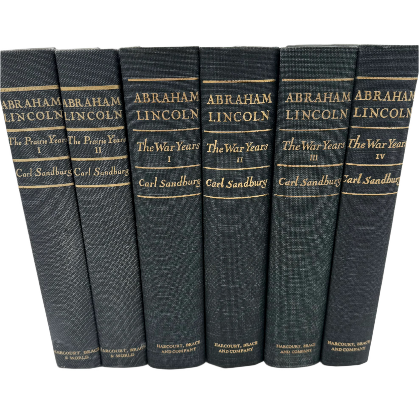 "Abraham Lincoln: The Prairie Years and The War Years" by Carl Sandburg — Complete six volume set