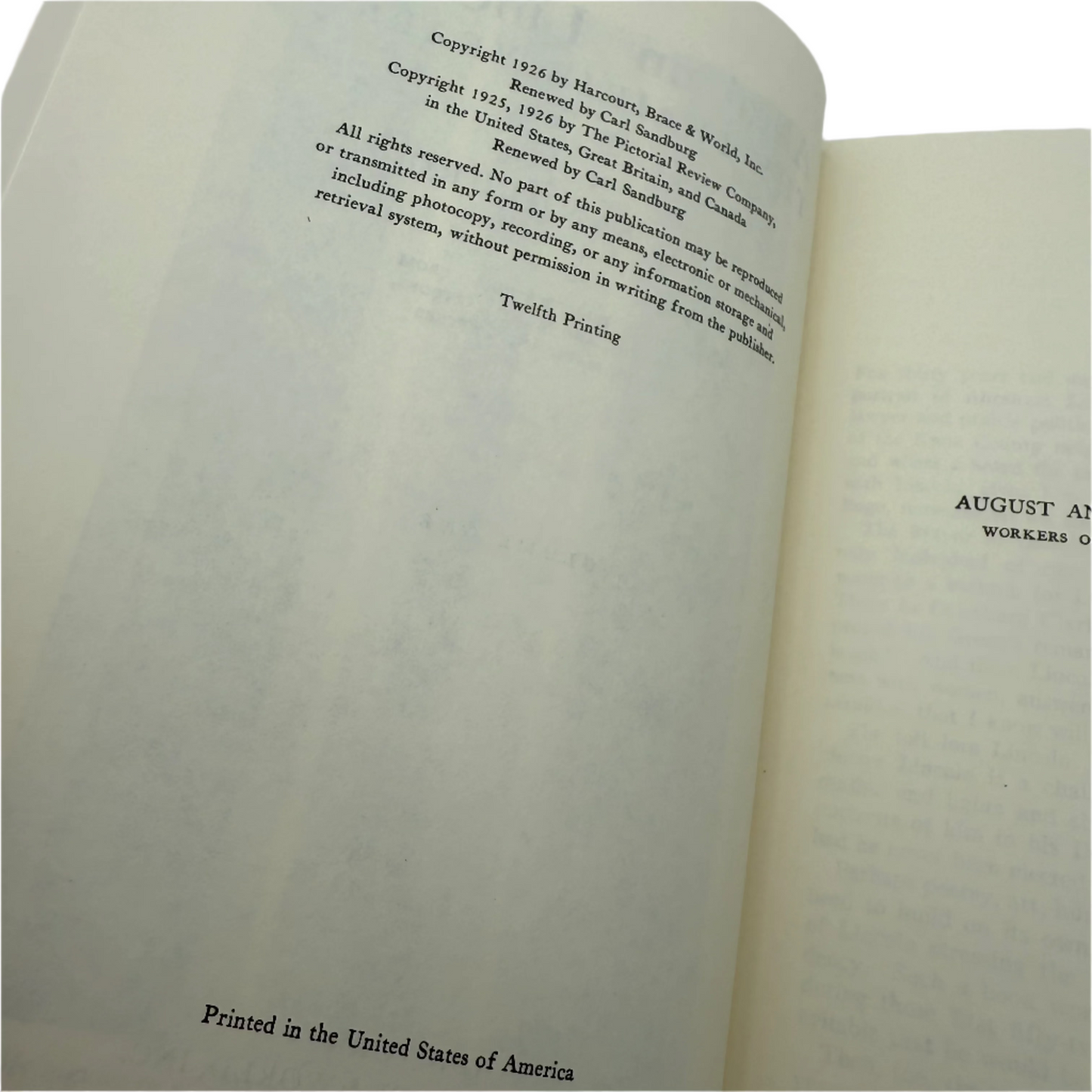 "Abraham Lincoln: The Prairie Years and The War Years" by Carl Sandburg — Complete six volume set