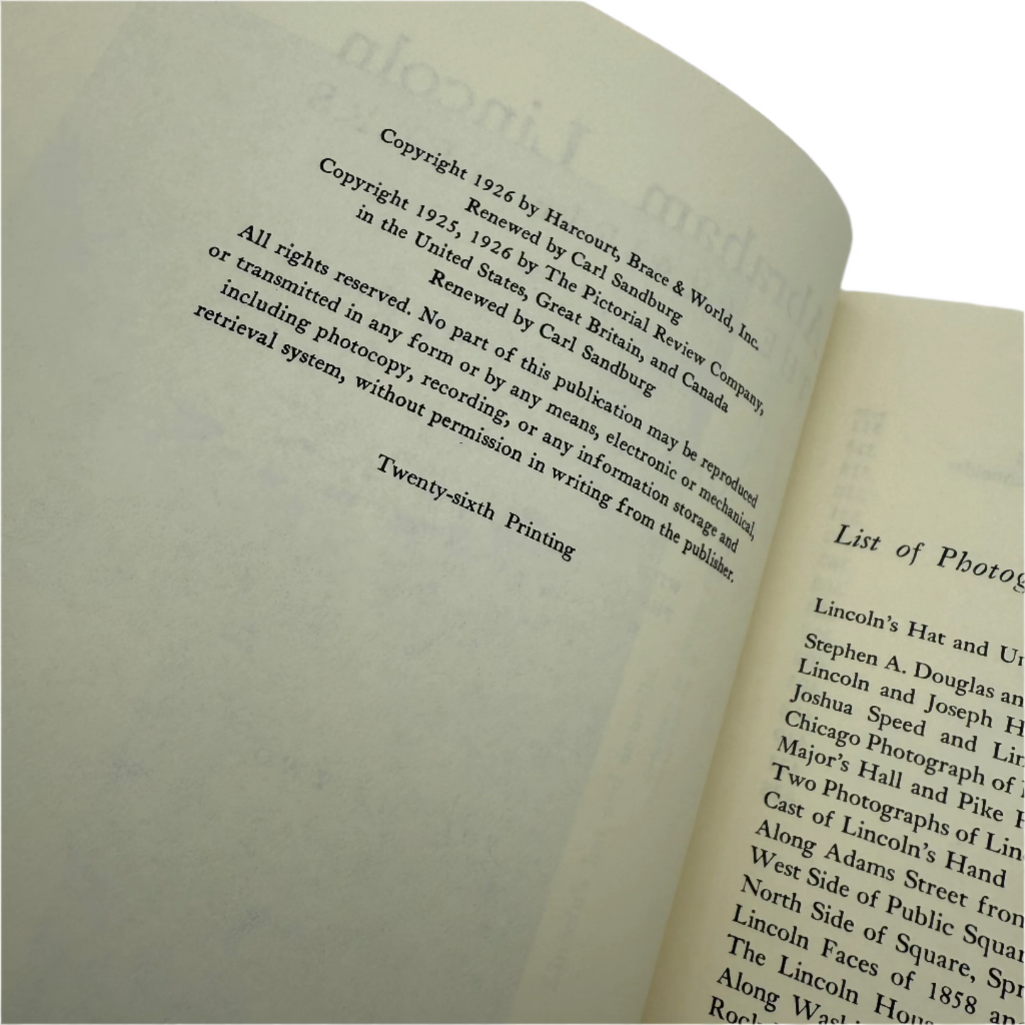 "Abraham Lincoln: The Prairie Years and The War Years" by Carl Sandburg — Complete six volume set