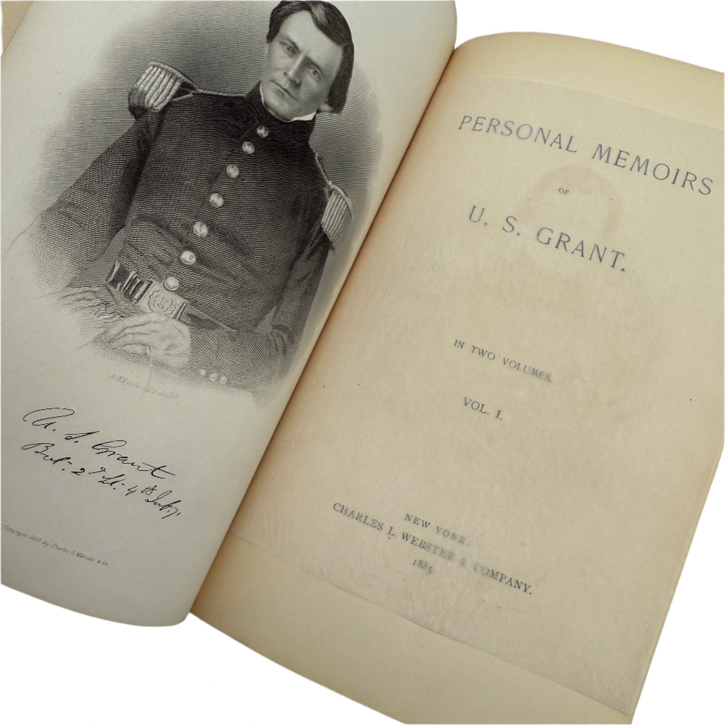 1885-86 Personal Memoirs of U.S. Grant in Two volumes