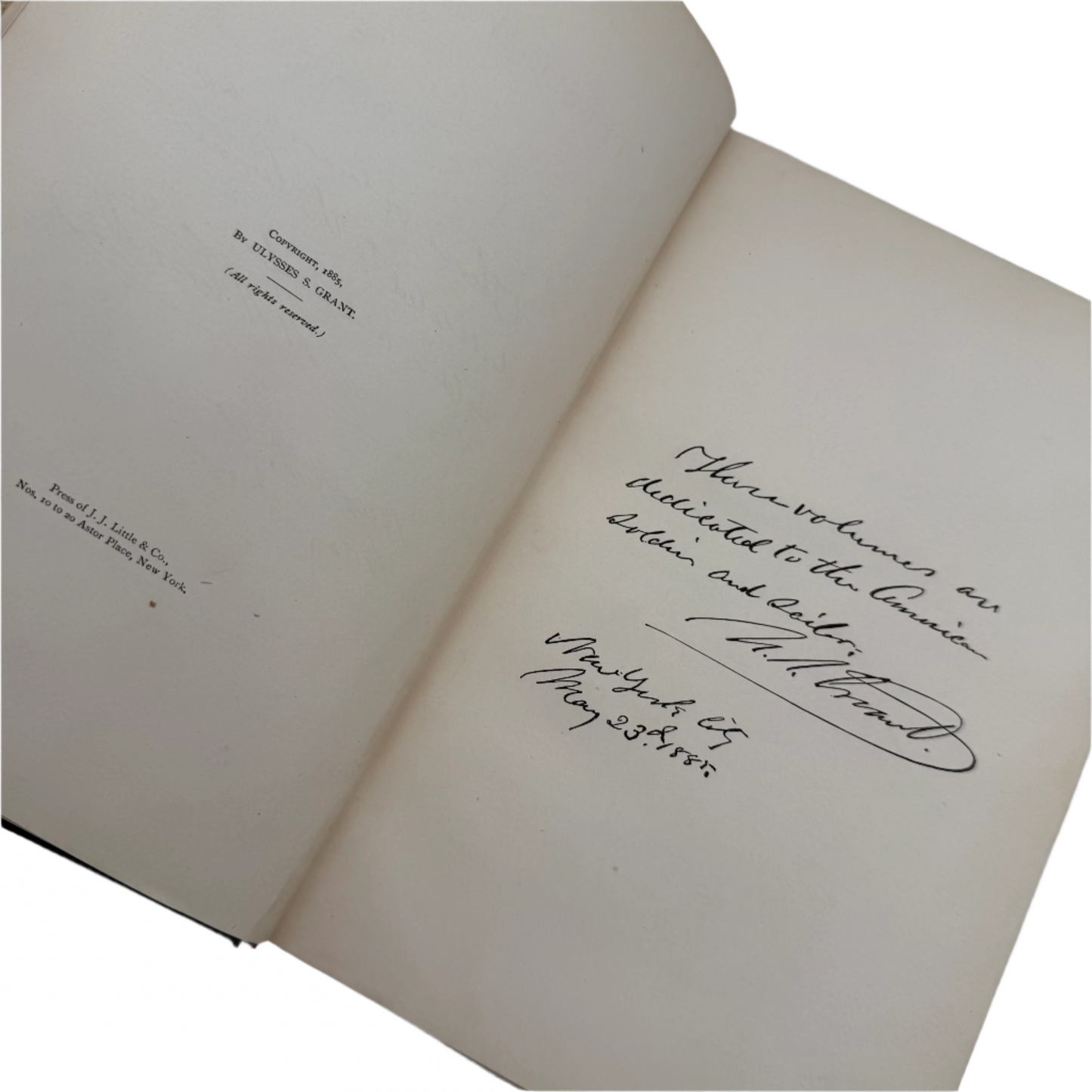 1885-86 Personal Memoirs of U.S. Grant in Two volumes