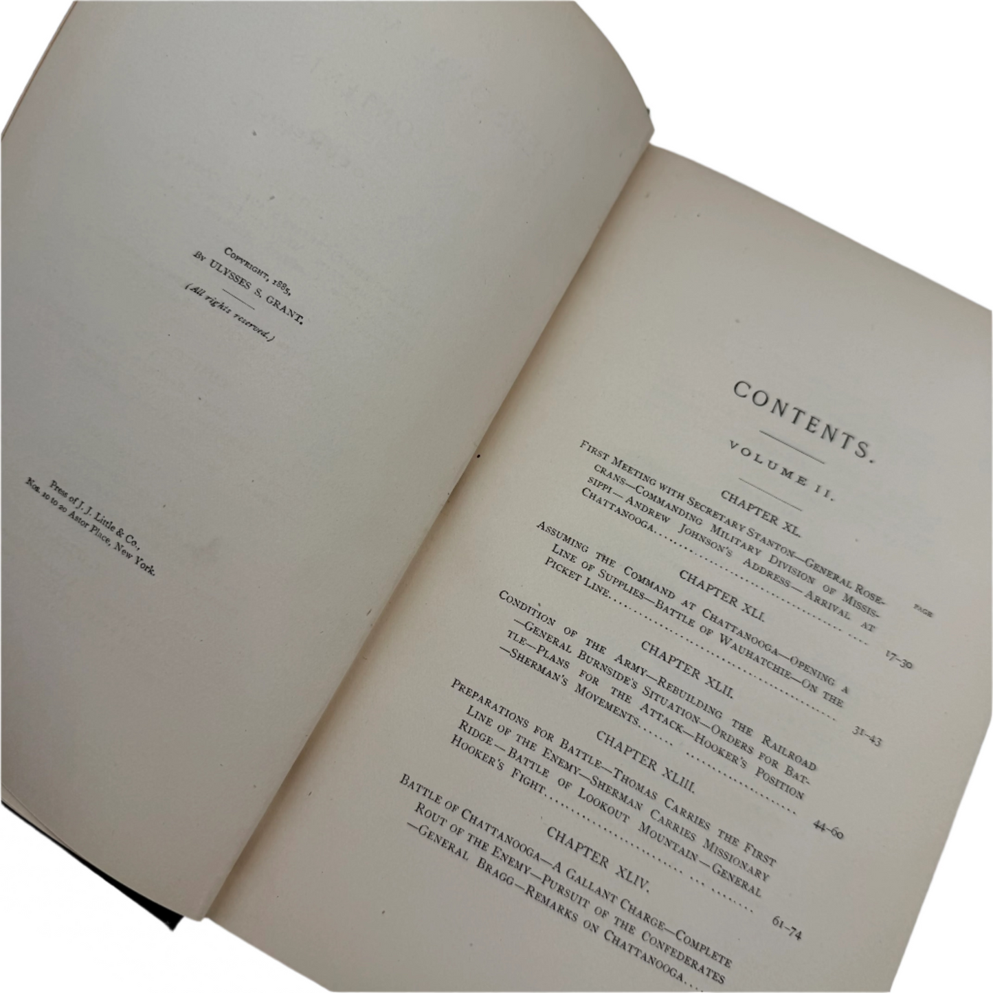 1885-86 Personal Memoirs of U.S. Grant in Two volumes