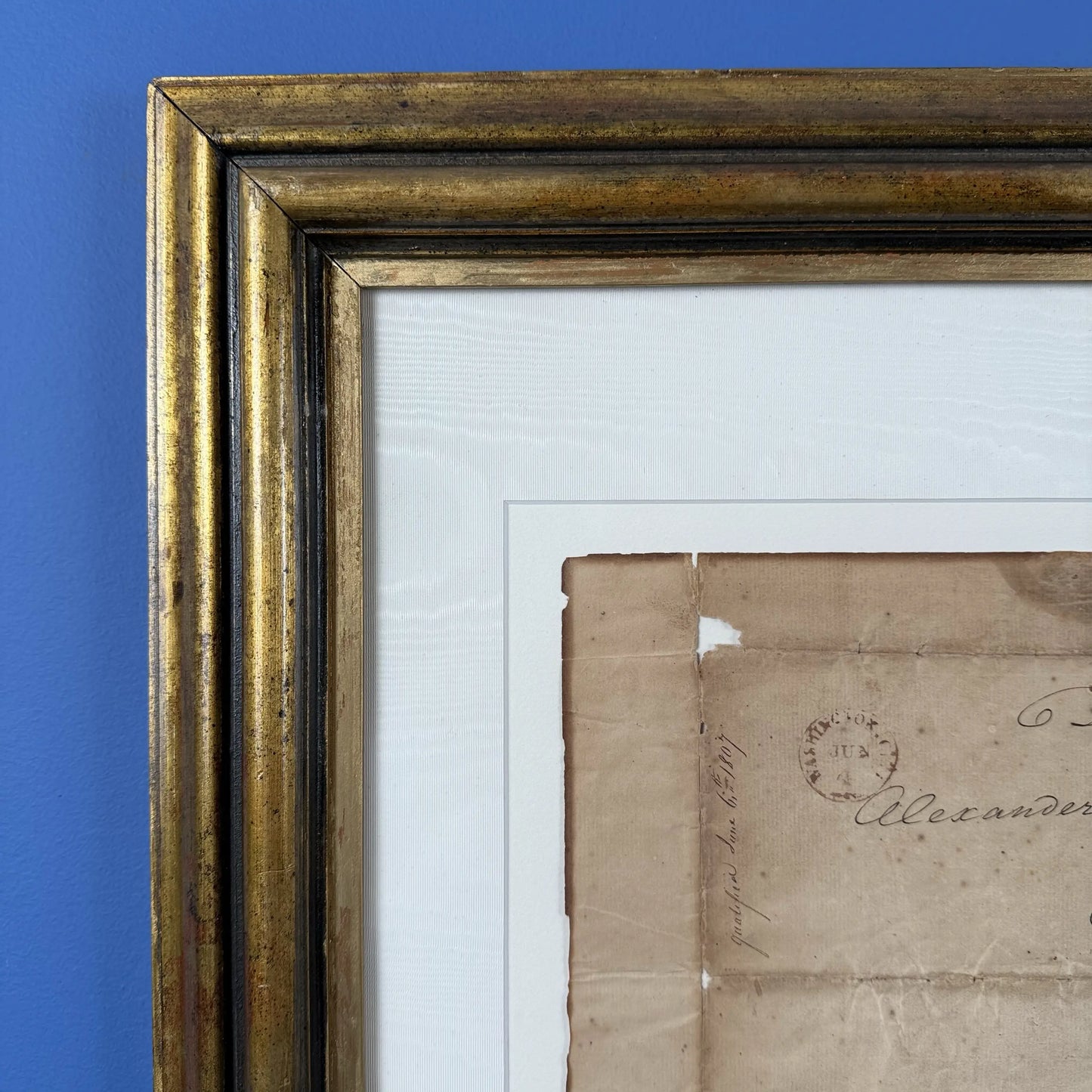 Presidential appointment signed by Thomas Jefferson and James Madison - 1807 - In an antique frame