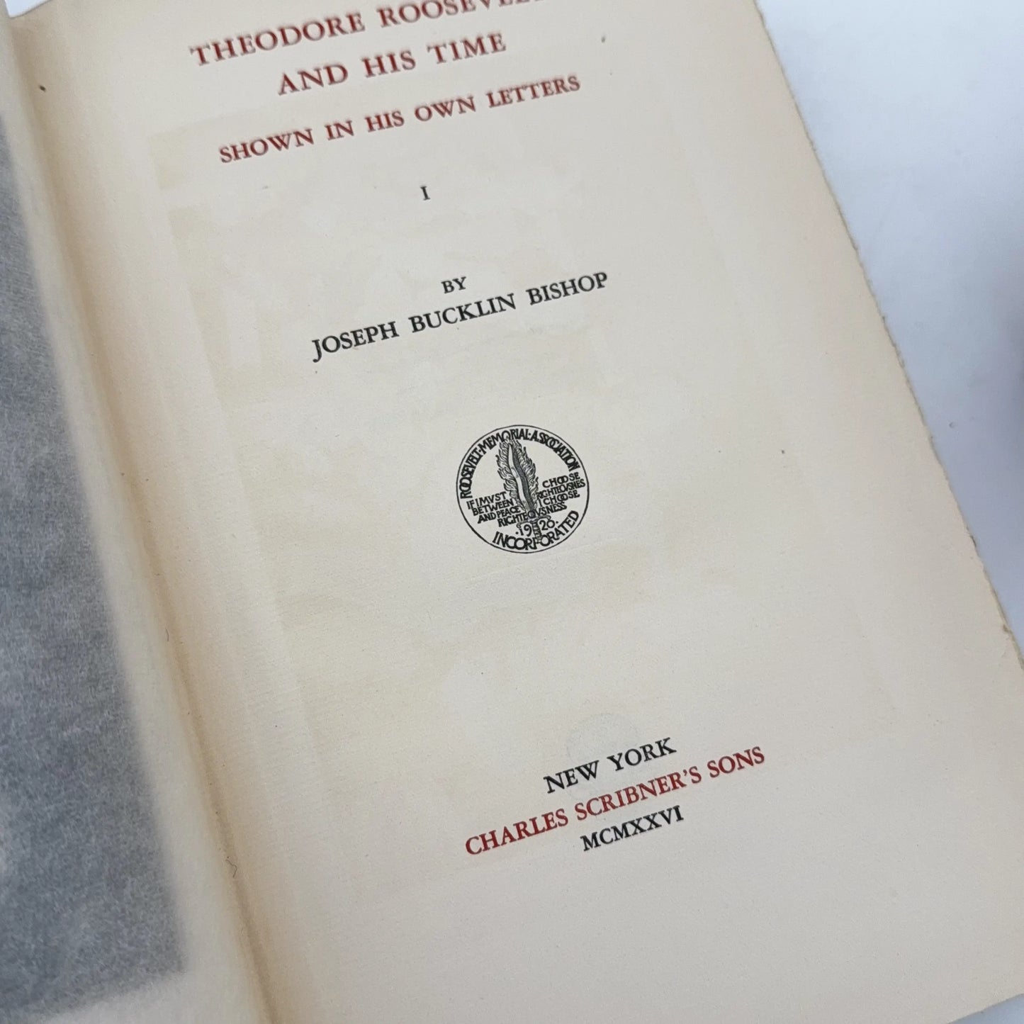 SOLD — "The Works of Theodore Roosevelt" — Five volumes in a numbered set from the Memorial Edition