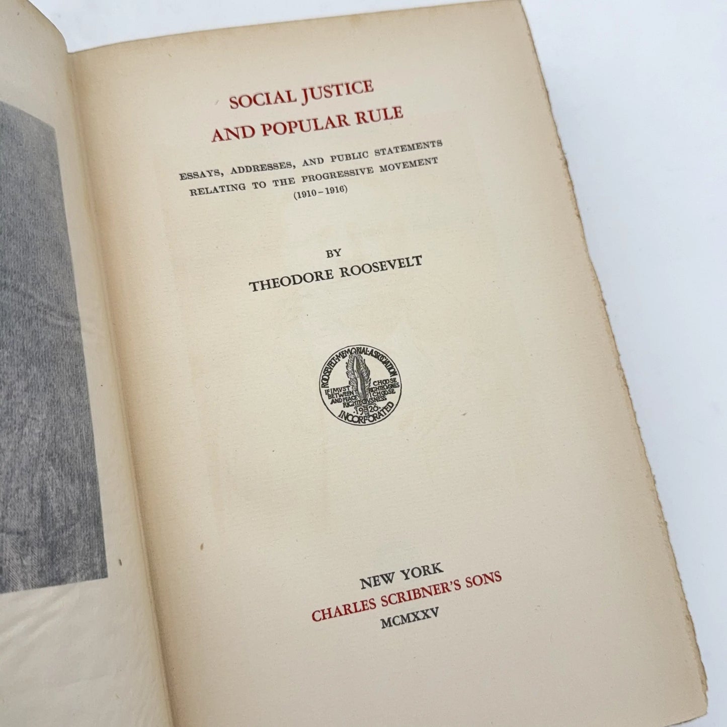 SOLD — "The Works of Theodore Roosevelt" — Five volumes in a numbered set from the Memorial Edition