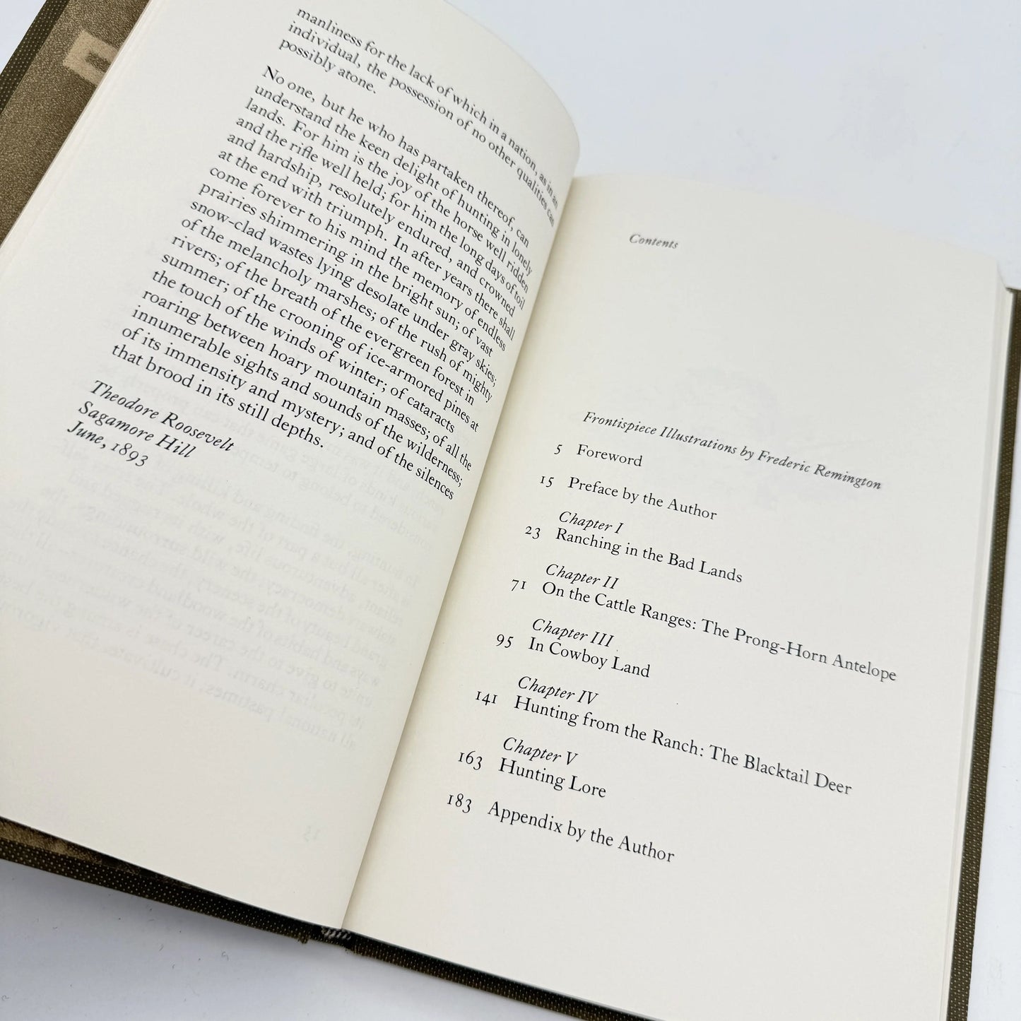 "Memories of the American Frontier" by Theodore Roosevelt — In its original slipcase