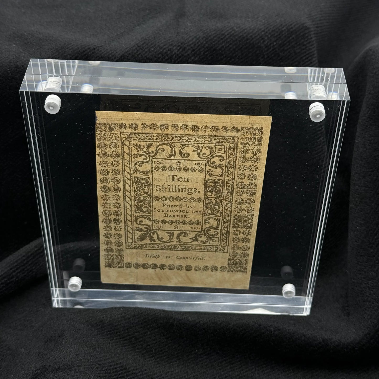 Colonial Currency — Rhode Island — 1786 — 10 shillings