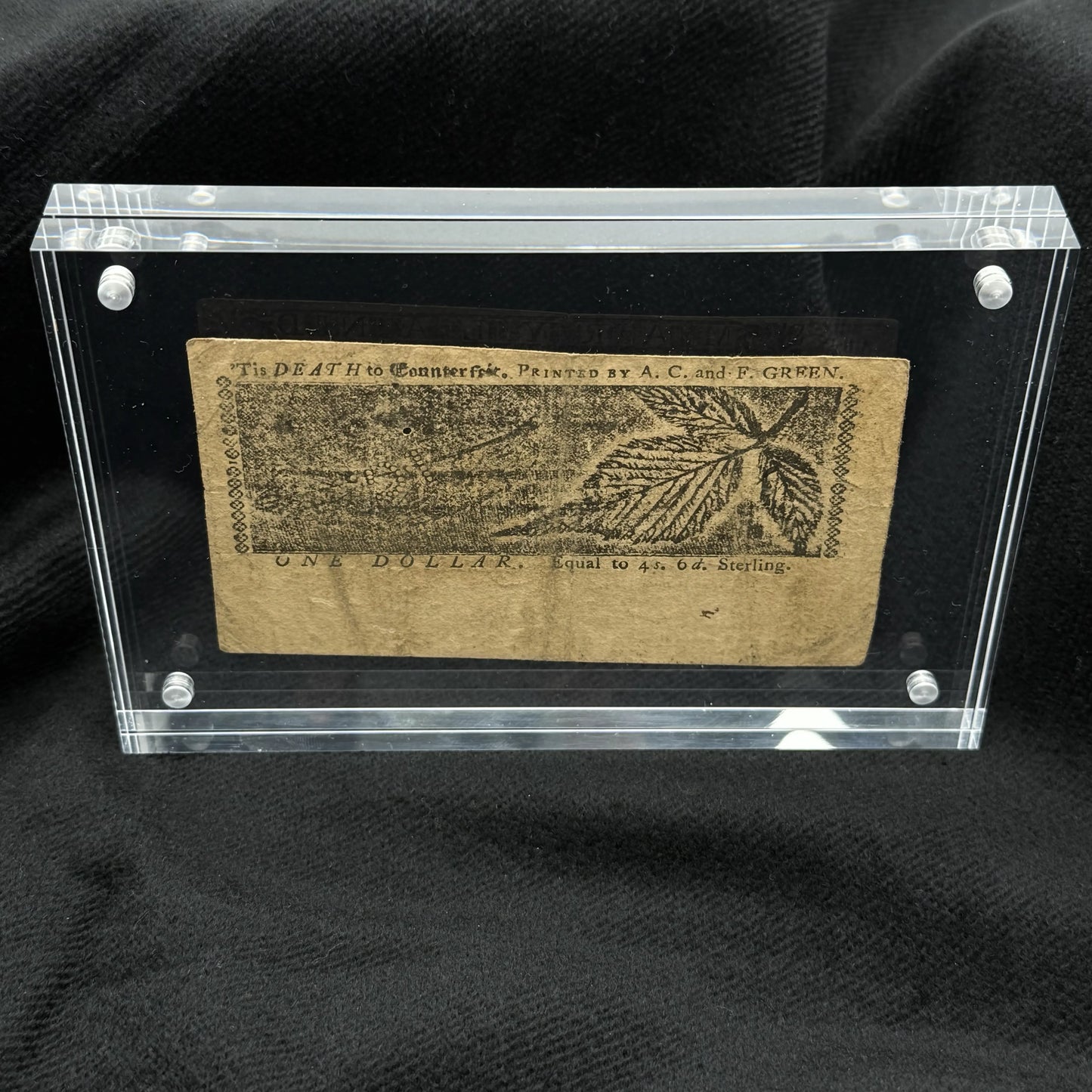 Colonial Currency — Maryland — April 10, 1774 — One dollar