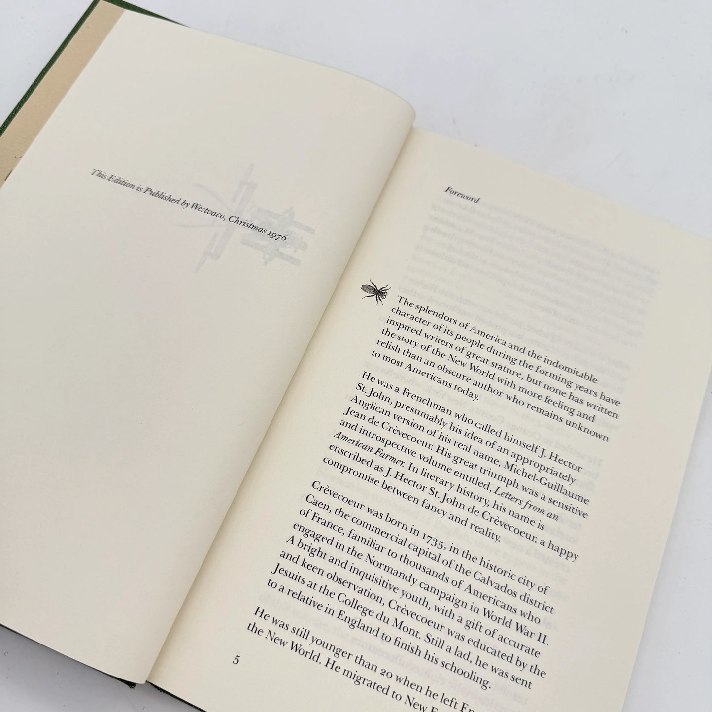 "Letters from an American Farmer" by J. Hector St. John de Crèvecœur