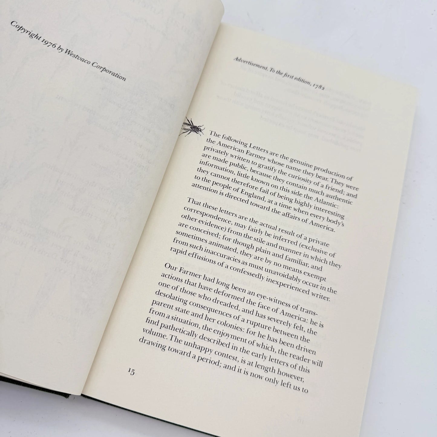 "Letters from an American Farmer" by J. Hector St. John de Crèvecœur