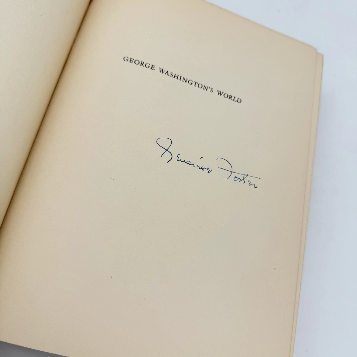 "George Washington's World" by Genevieve Foster — Signed by the author — Book for young adults