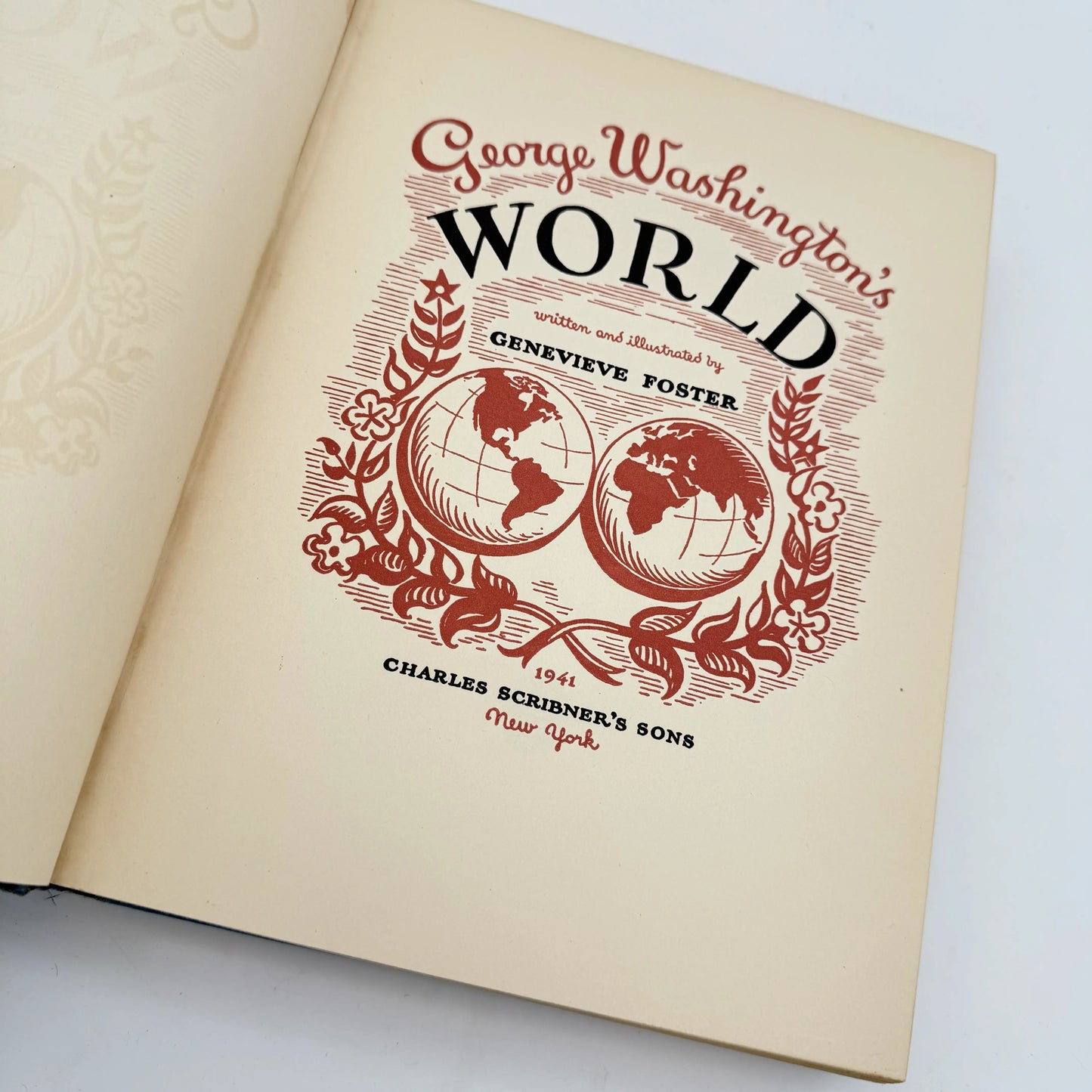 "George Washington's World" by Genevieve Foster — Signed by the author — Book for young adults