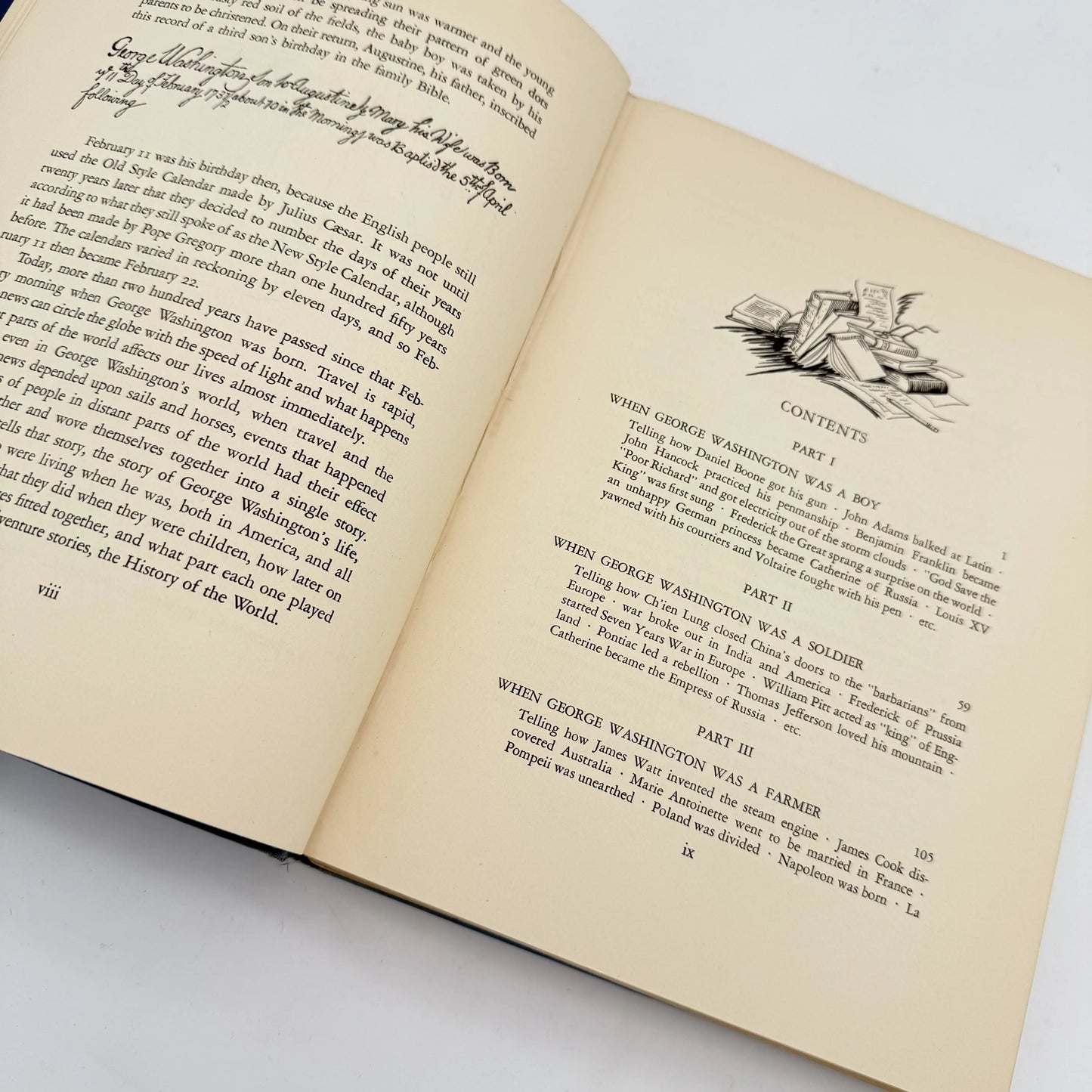 "George Washington's World" by Genevieve Foster — Signed by the author — Book for young adults