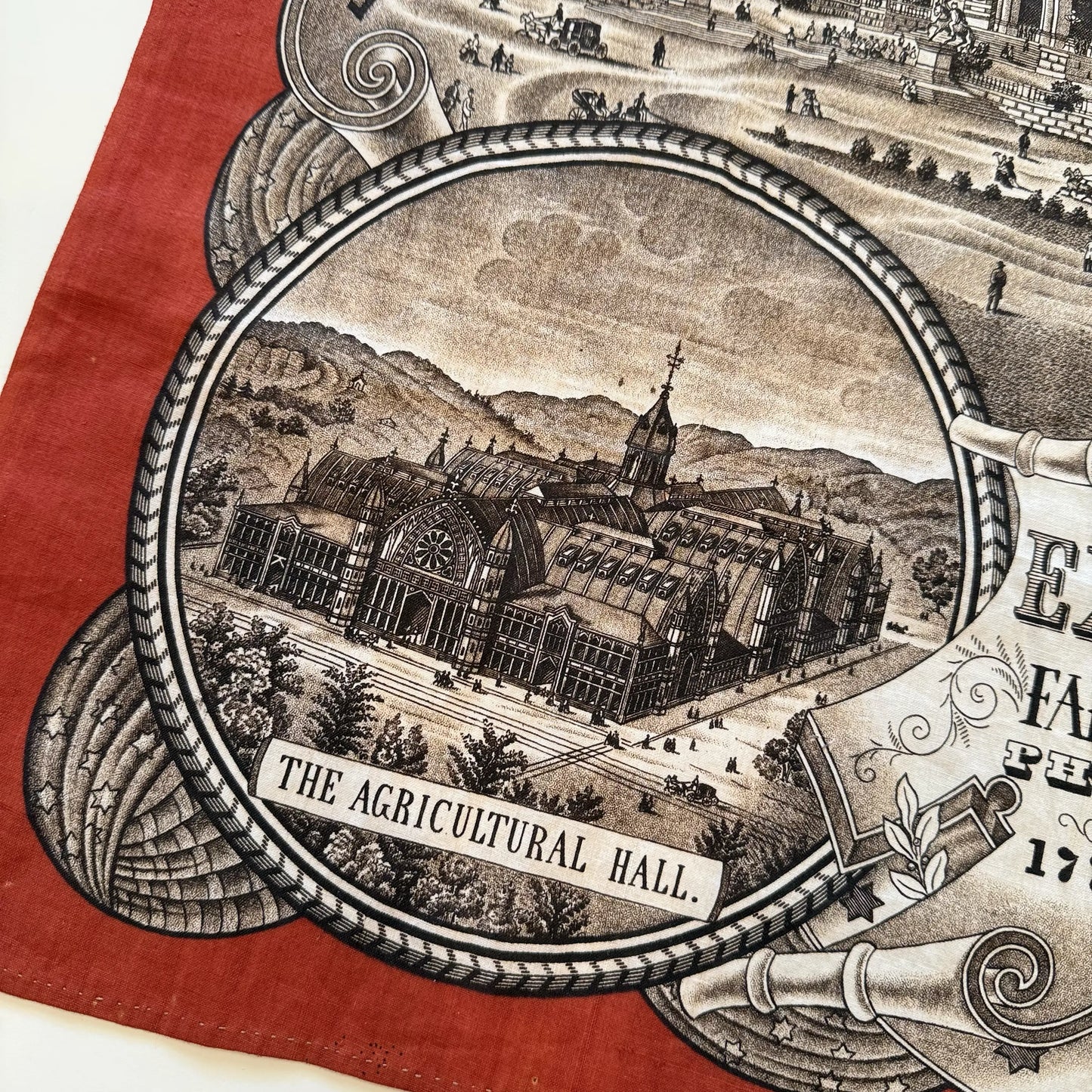 1876 Centennial International Exhibition printed cloth