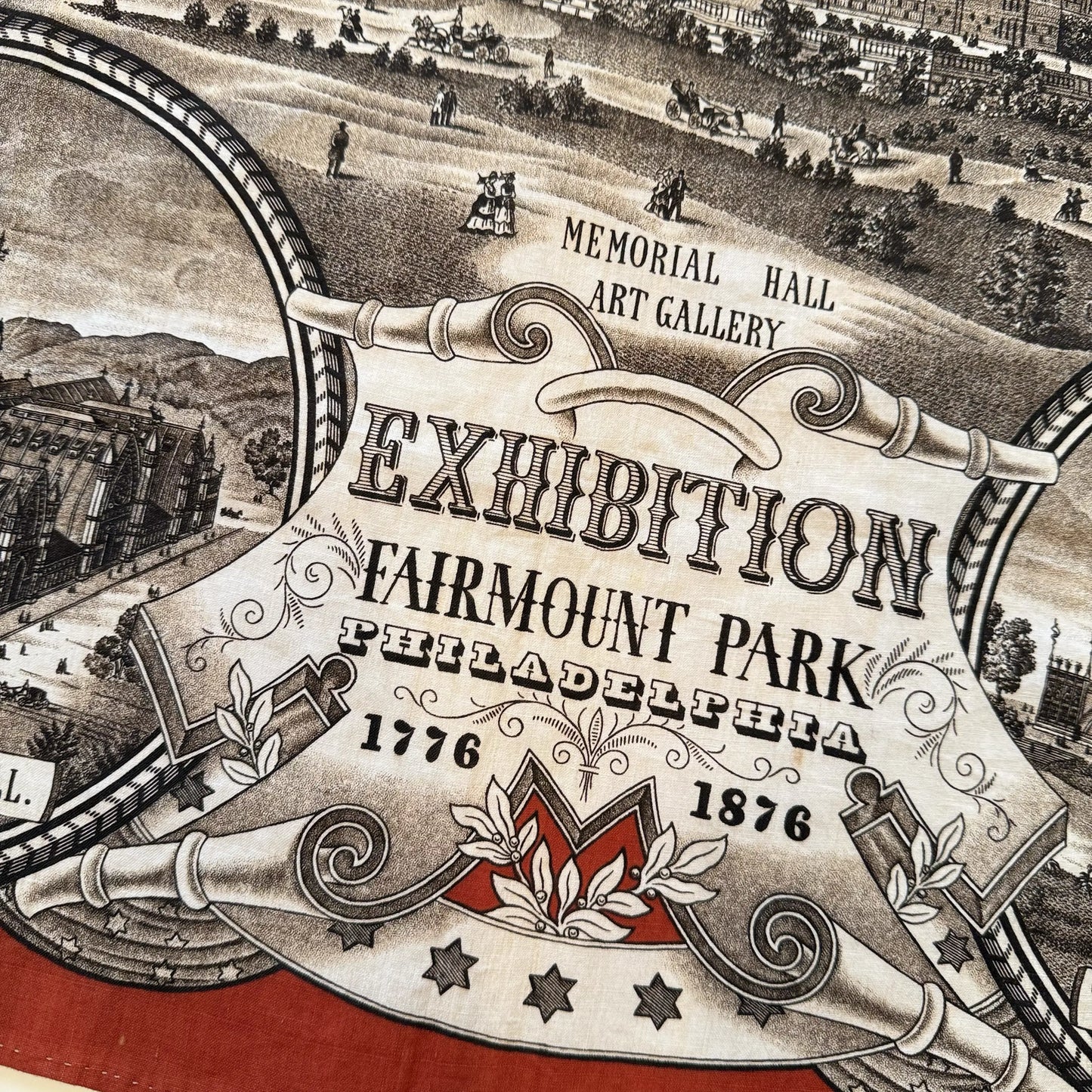 1876 Centennial International Exhibition printed cloth