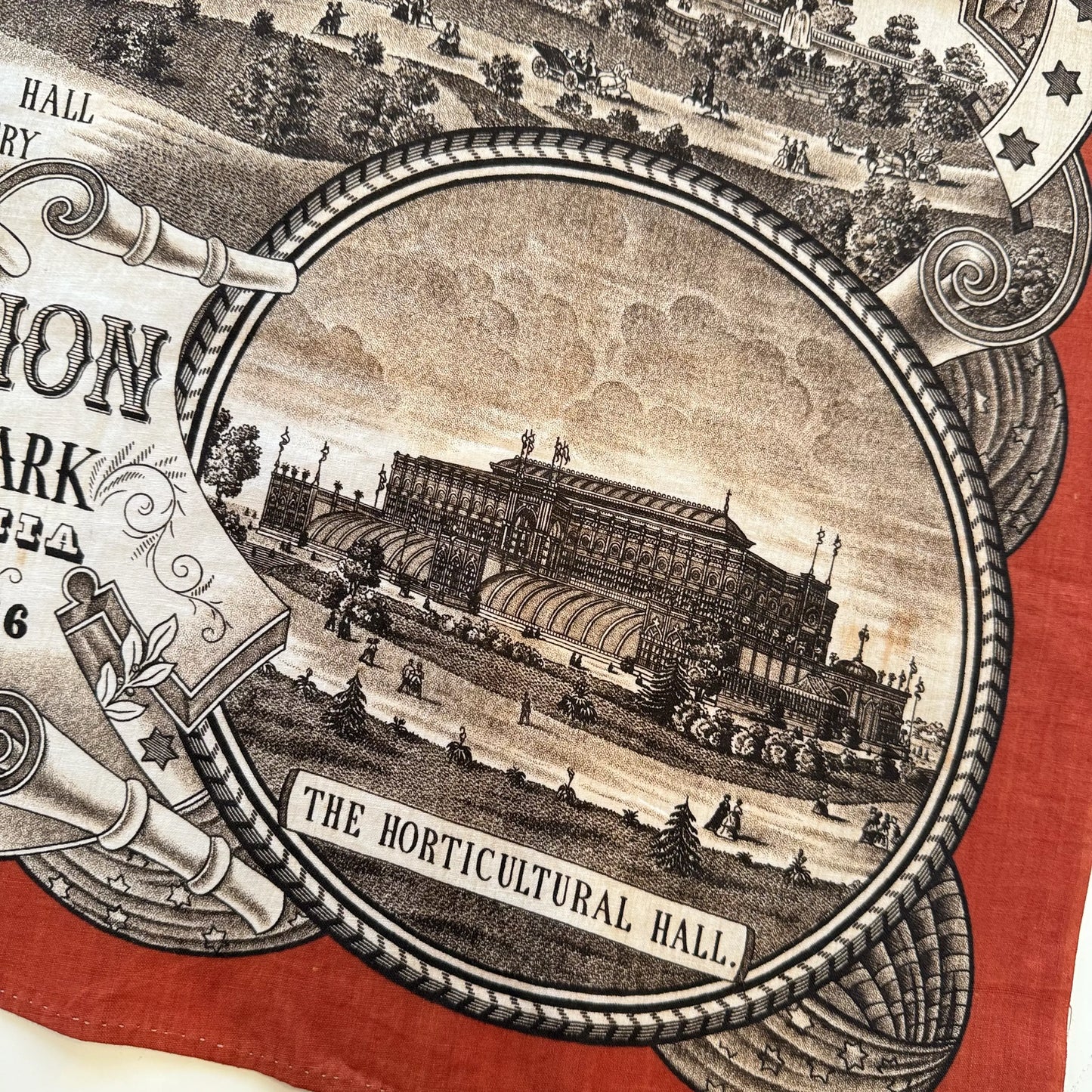 1876 Centennial International Exhibition printed cloth