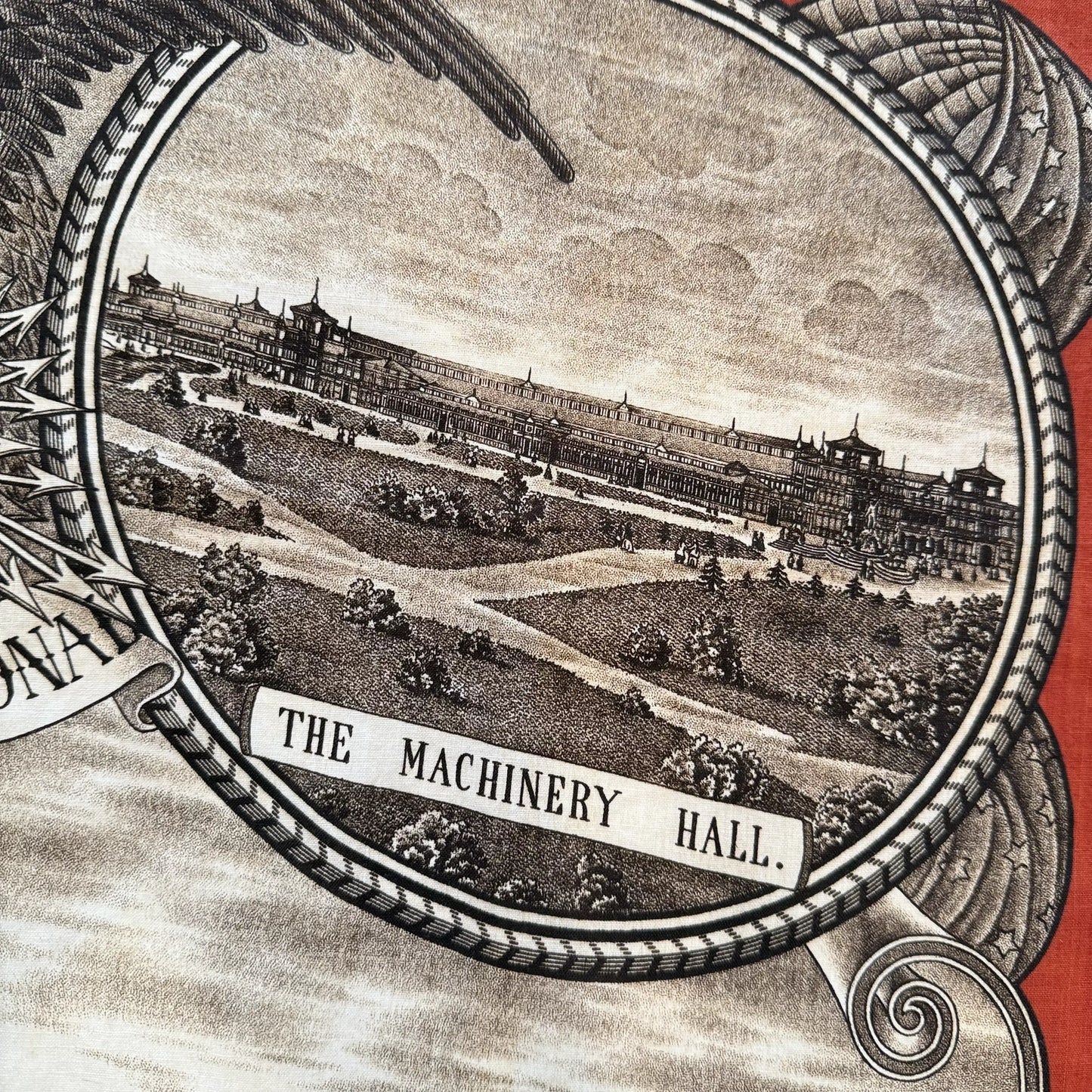 1876 Centennial International Exhibition printed cloth