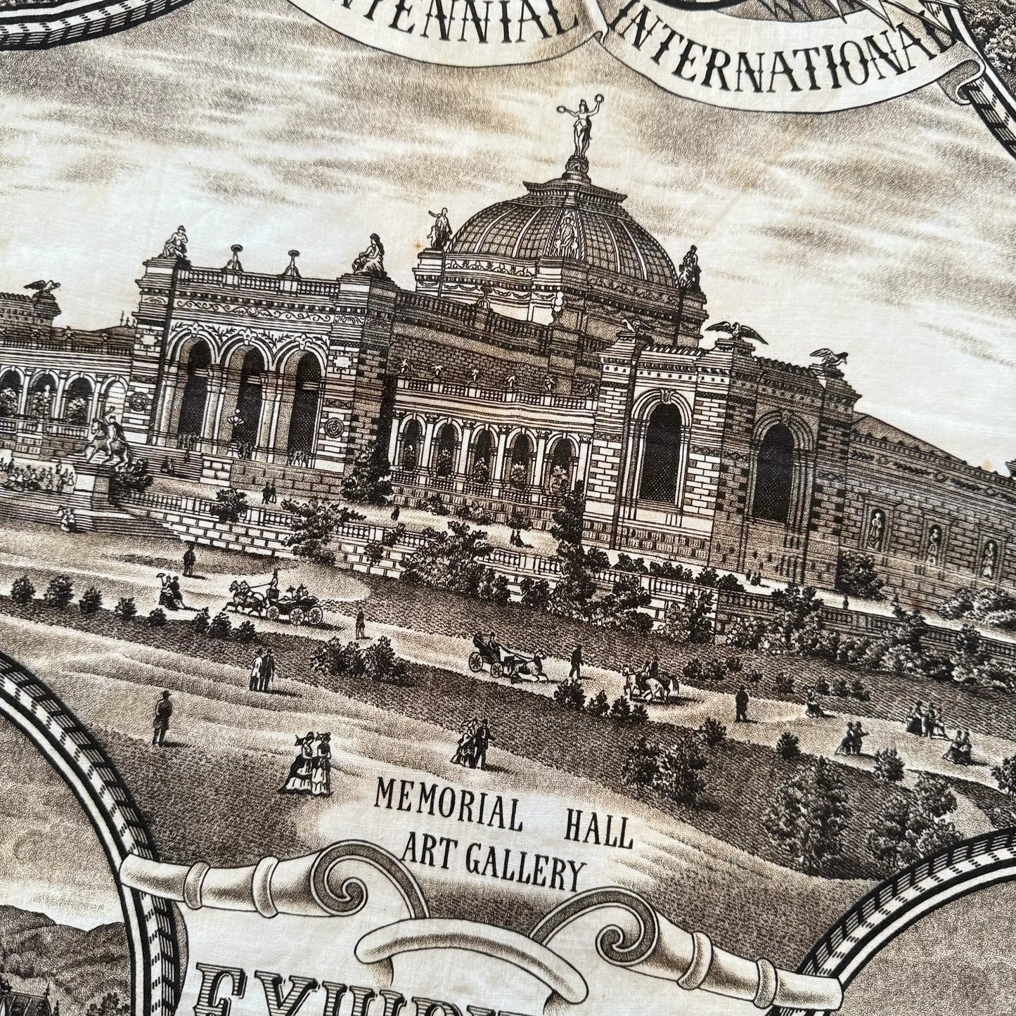 1876 Centennial International Exhibition printed cloth