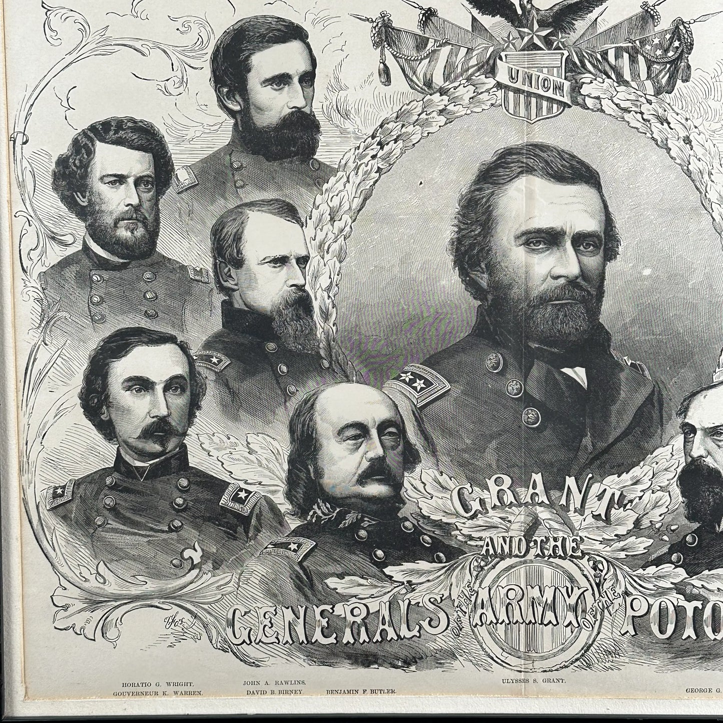 1893 "Grant and the Generals of the Army of the Potomac" — Framed print