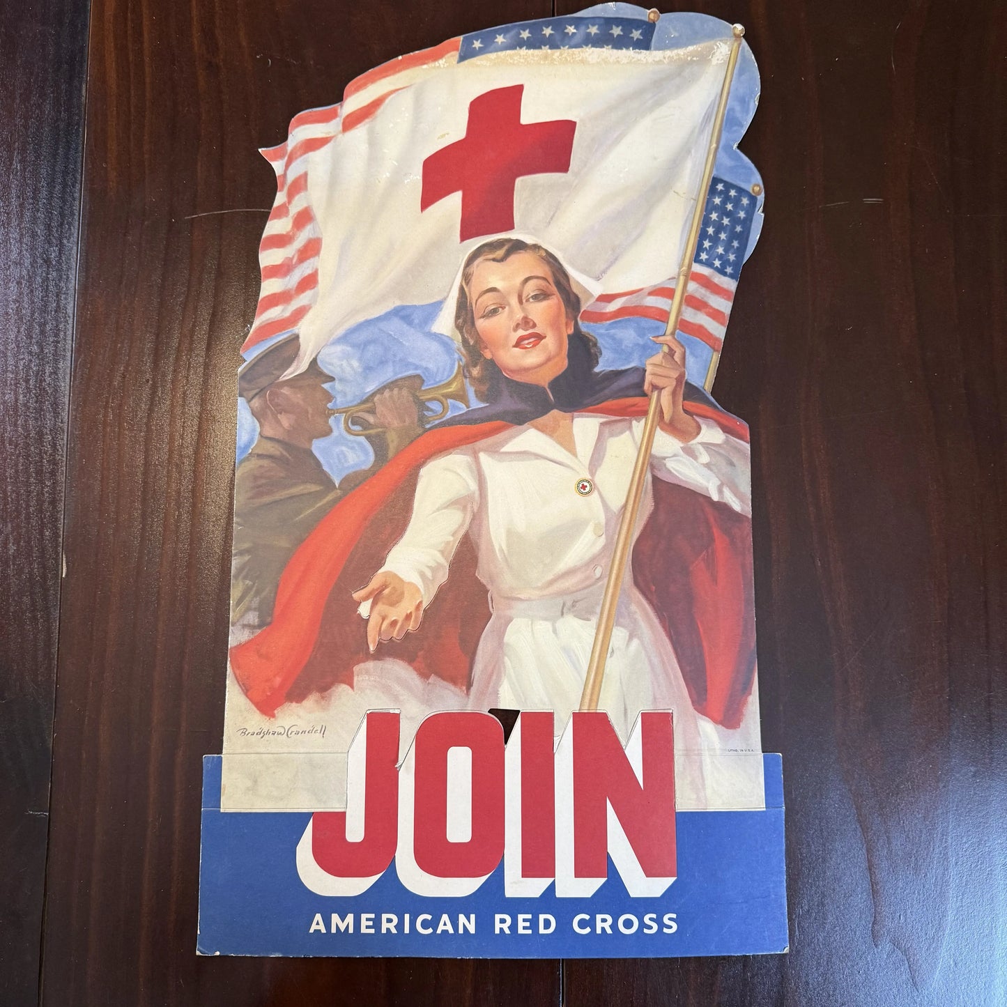 1942 "Join Red Cross" standup display