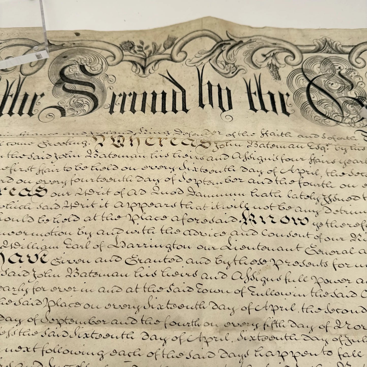 1750 Royal letters patent under the reign of Reign of King George II, King of England and Ireland