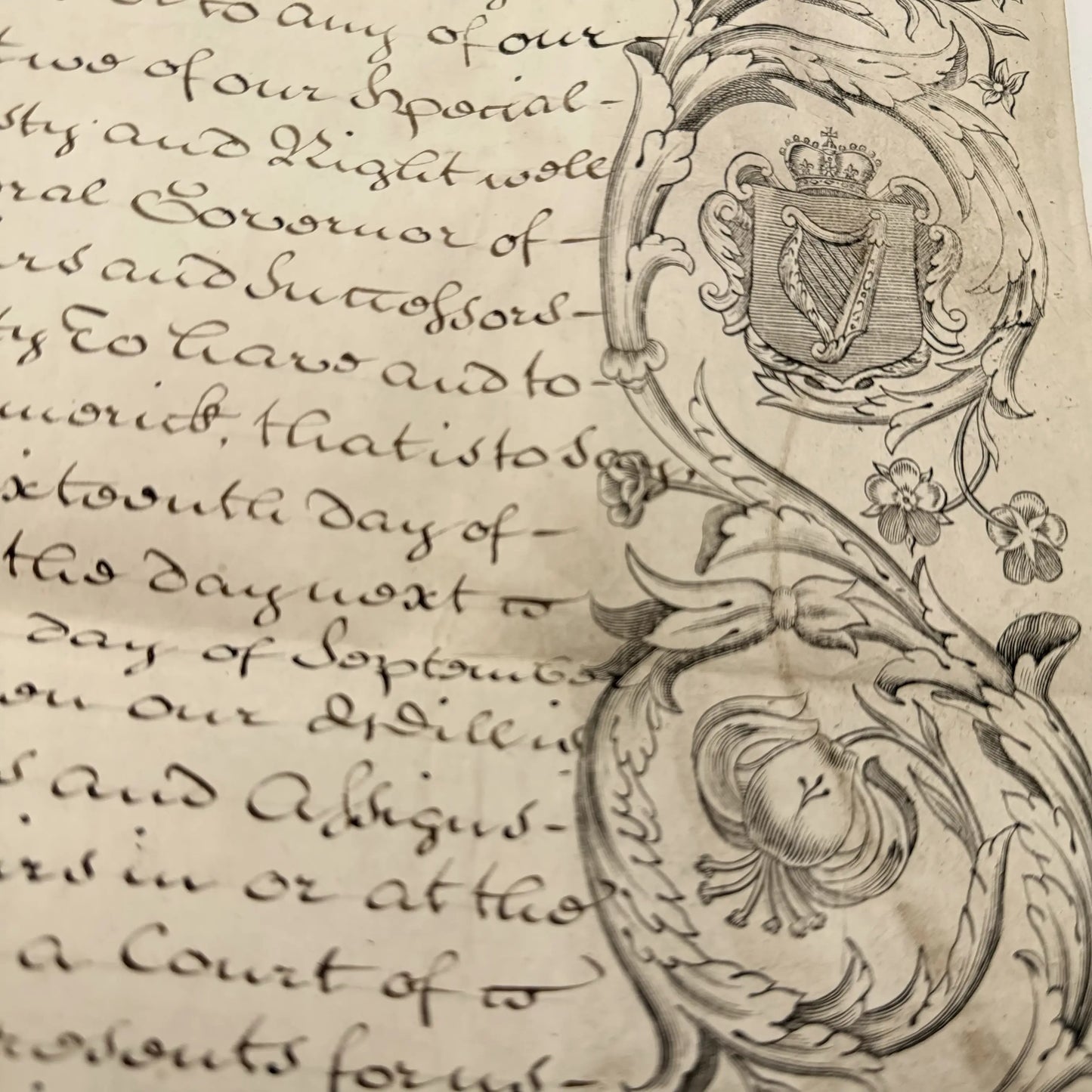 1750 Royal letters patent under the reign of Reign of King George II, King of England and Ireland
