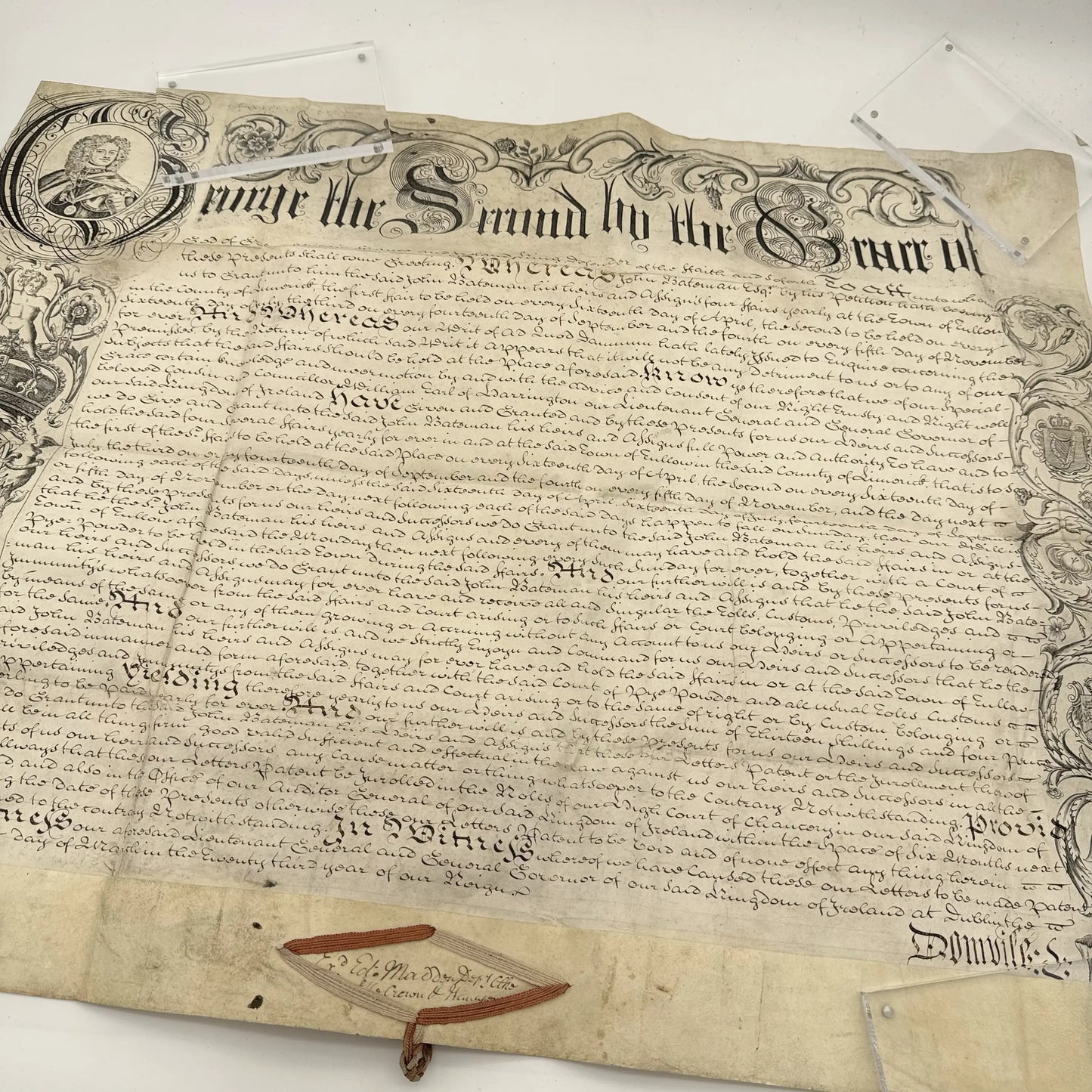 1750 Royal letters patent under the reign of Reign of King George II, King of England and Ireland