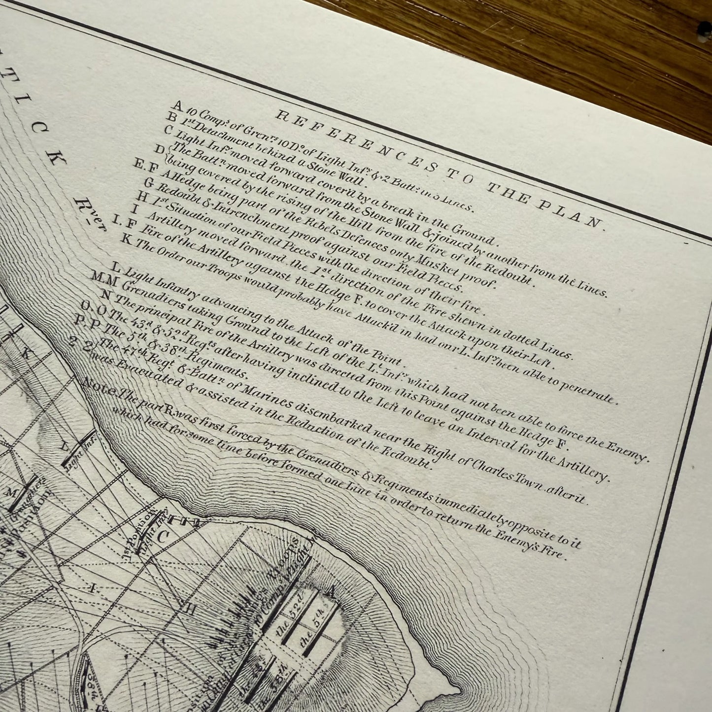 1775 "A plan of the action at Bunker's Hill" — Archival print