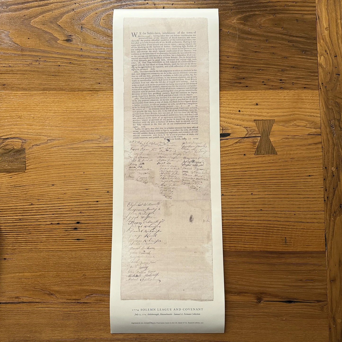 1774 Solemn League and Covenant — Print — Only 6 available