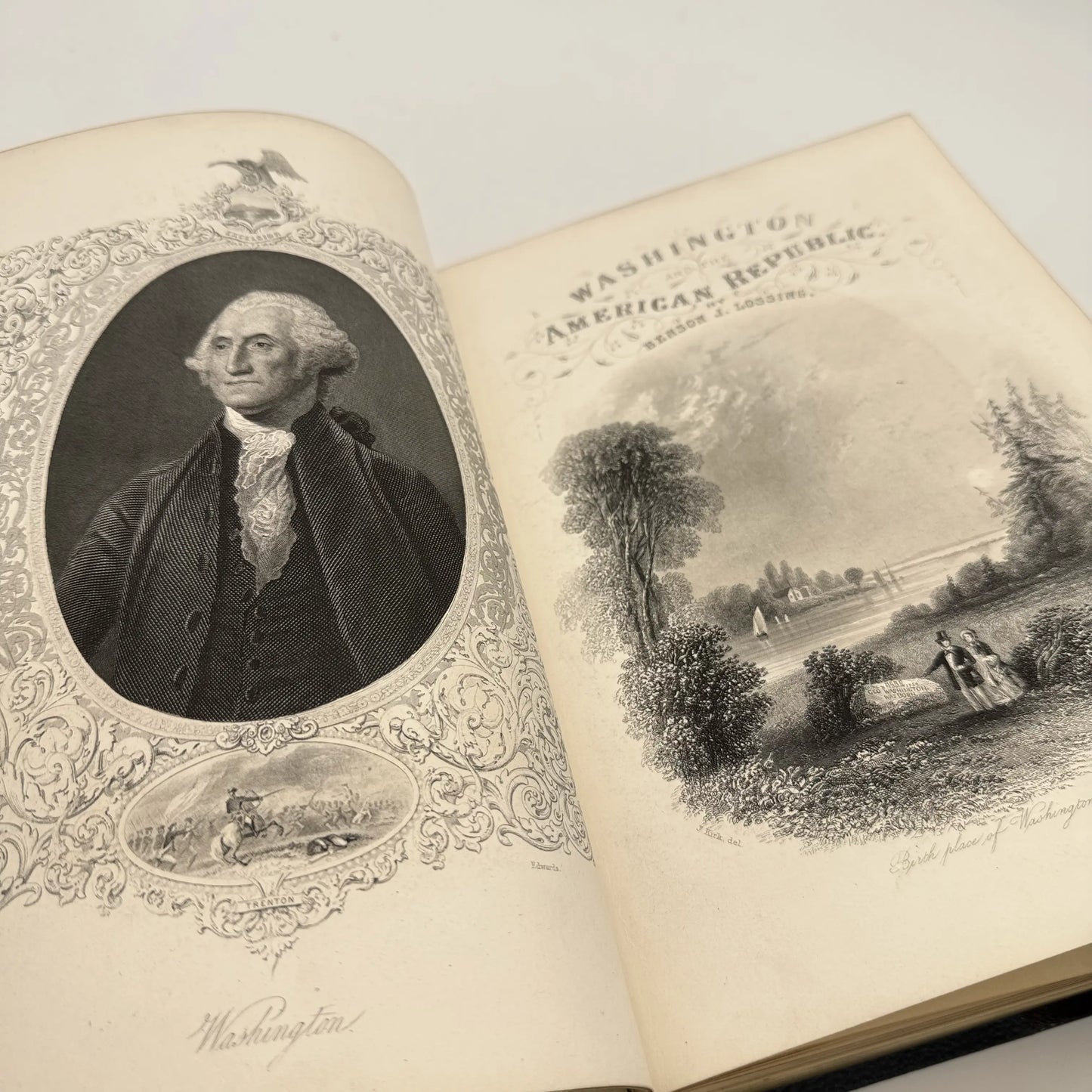 Life of Washington / Washington and the American Republic — Benson J. Lossing — 1870 — Three volume set