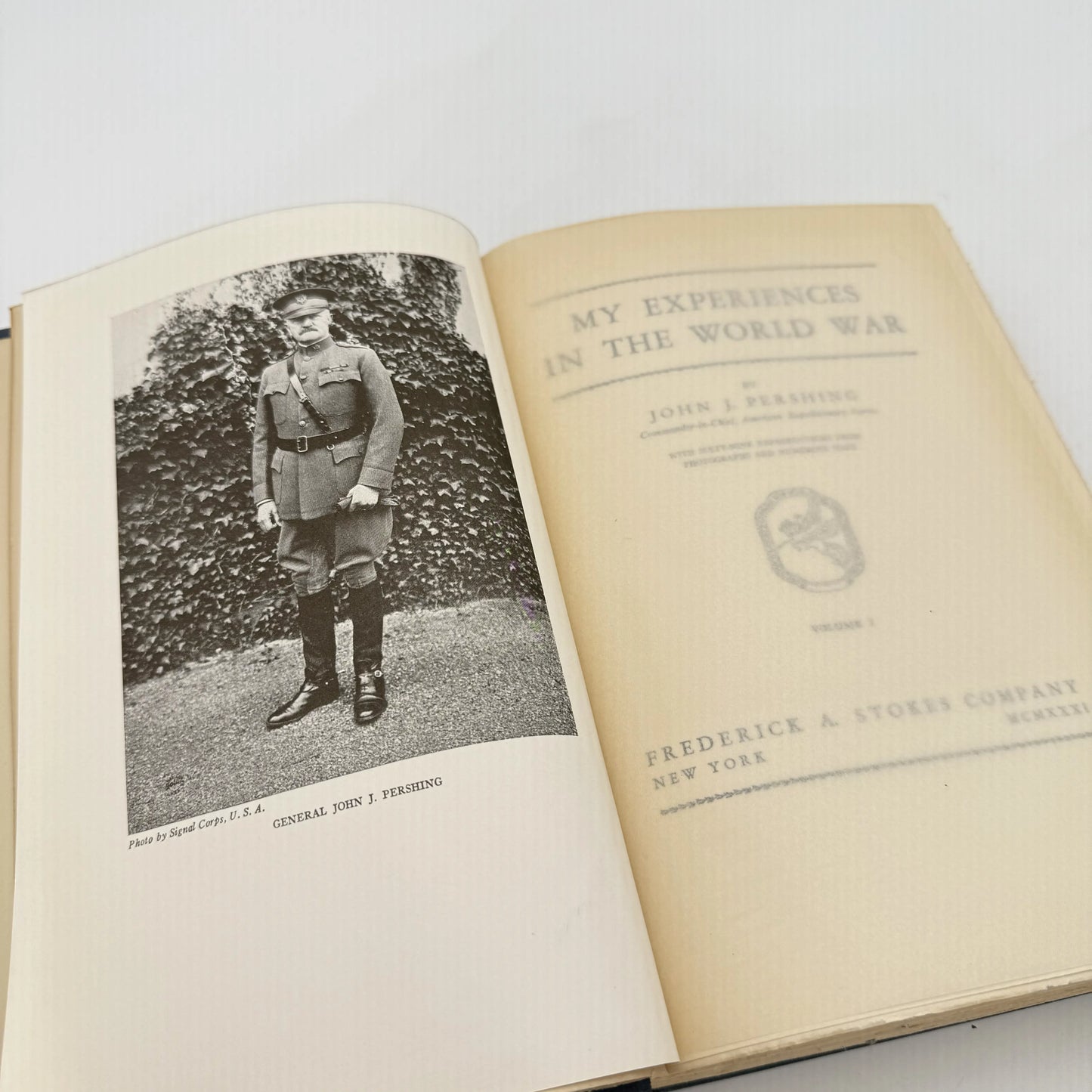 "My Experiences in the World War" by John J. Pershing — 1921 — Two Volume Set