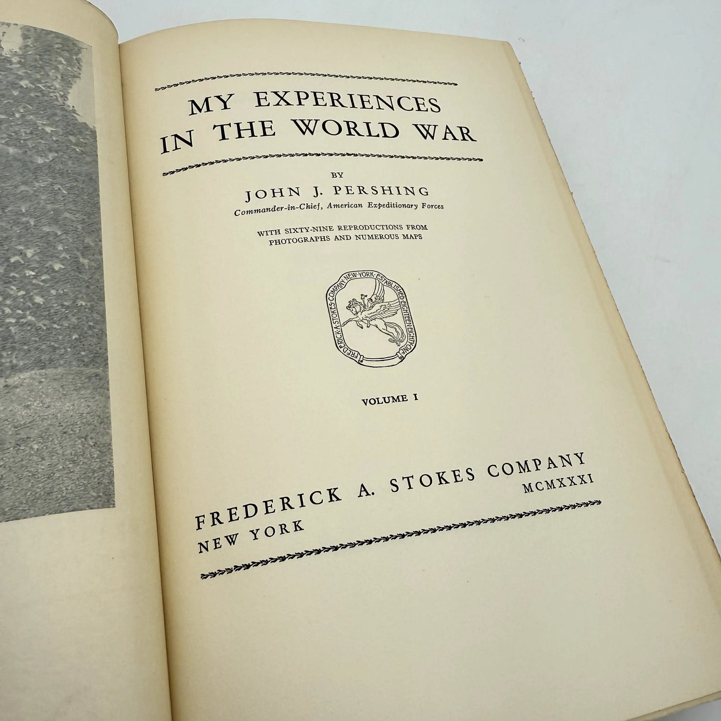 "My Experiences in the World War" by John J. Pershing — 1921 — Two Volume Set