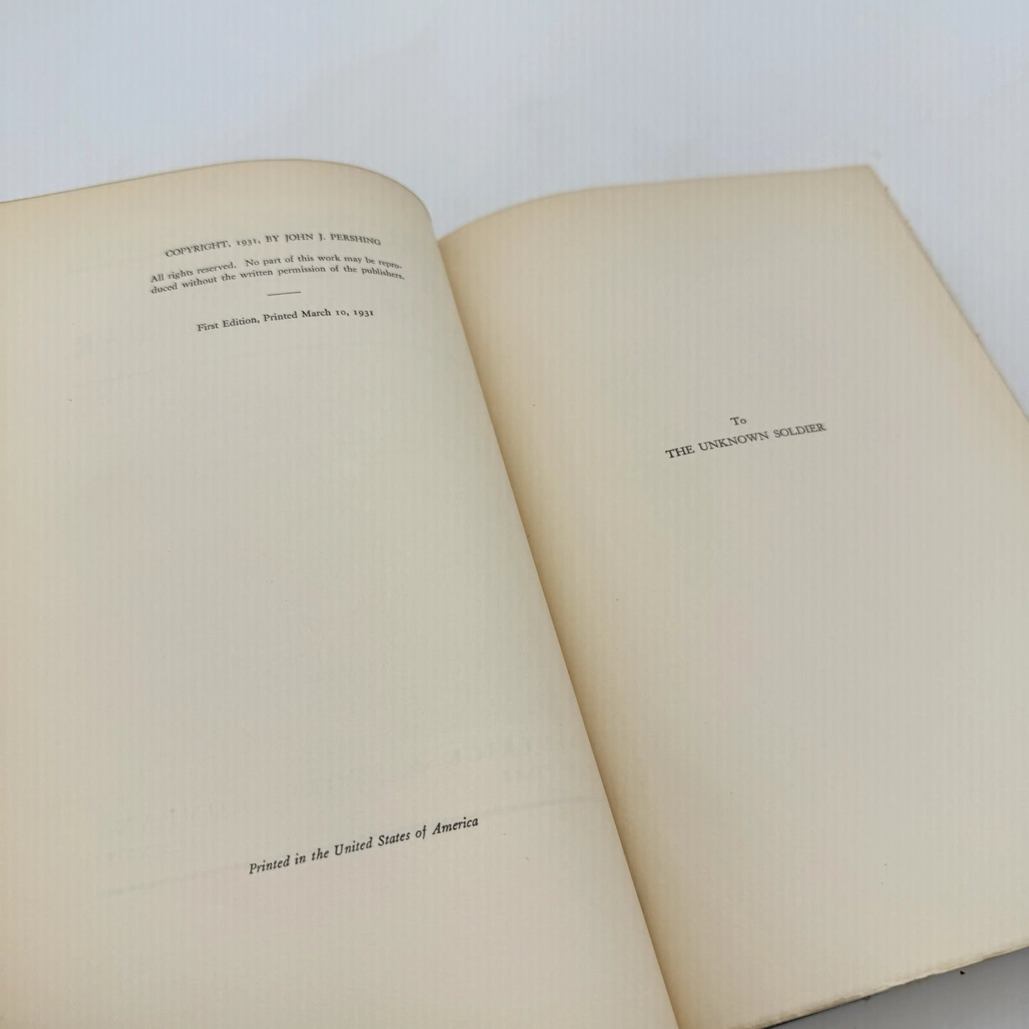 "My Experiences in the World War" by John J. Pershing — 1921 — Two Volume Set