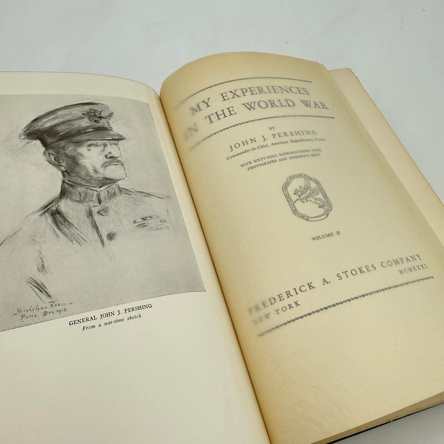 "My Experiences in the World War" by John J. Pershing — 1921 — Two Volume Set