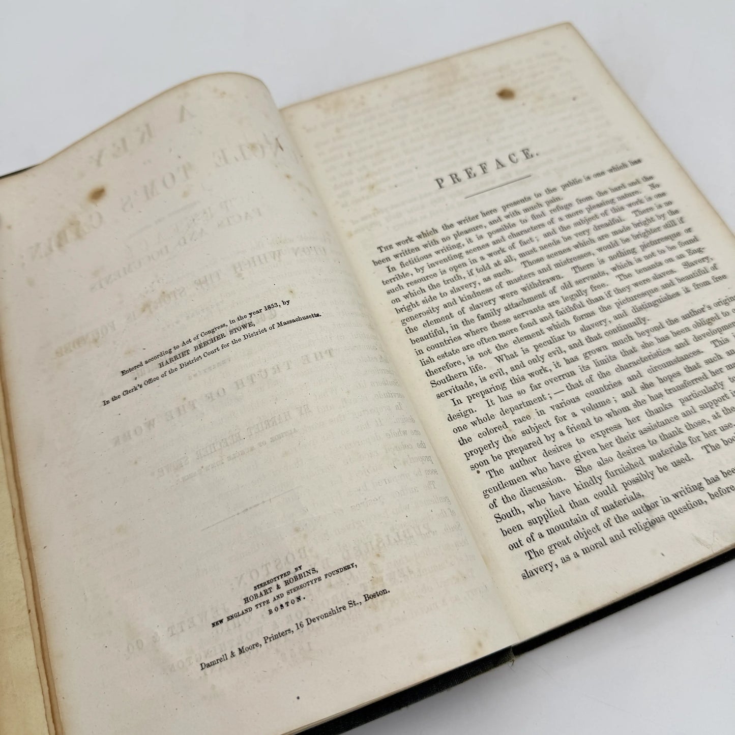 A Key to Uncle Tom's Cabin — 1853 — First edition