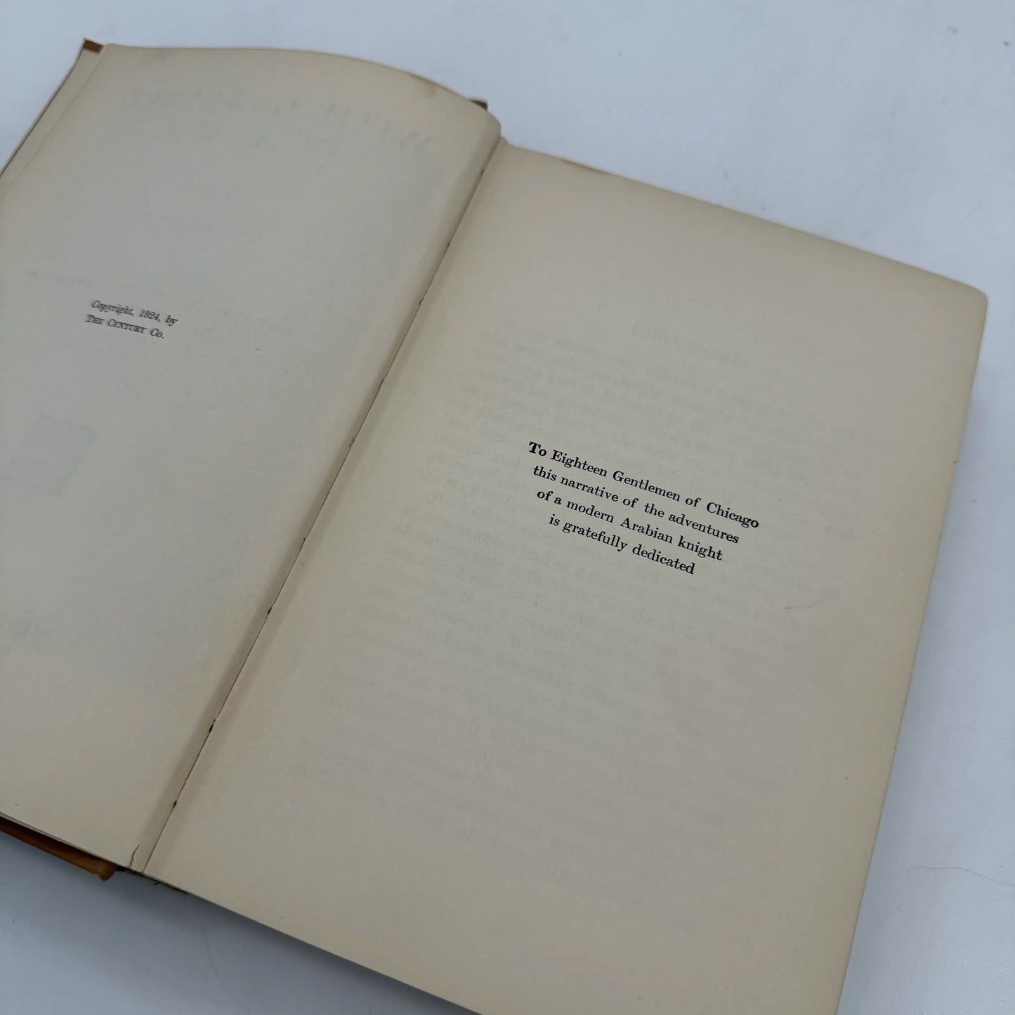 With Lawrence in Arabia — Lowell Thomas — 1924